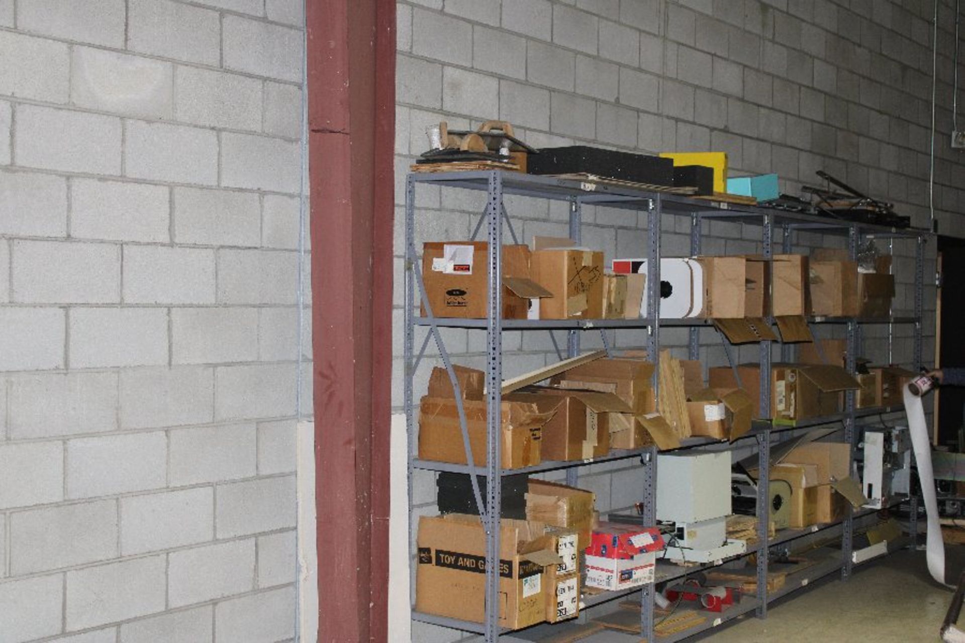 2 Door Metal Storage Cabinets (5) Sections of Adjustable Metal Shelving (1) Wooden Shelf w/ - Image 2 of 2