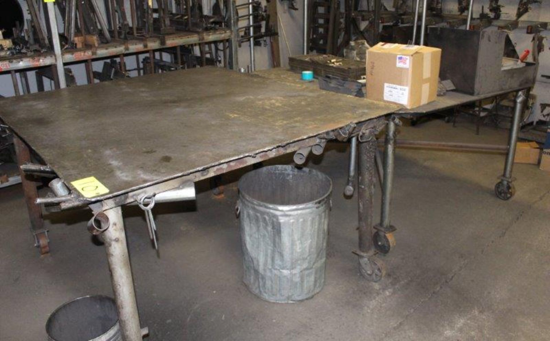 Lot of 2) Portable Steel Tables