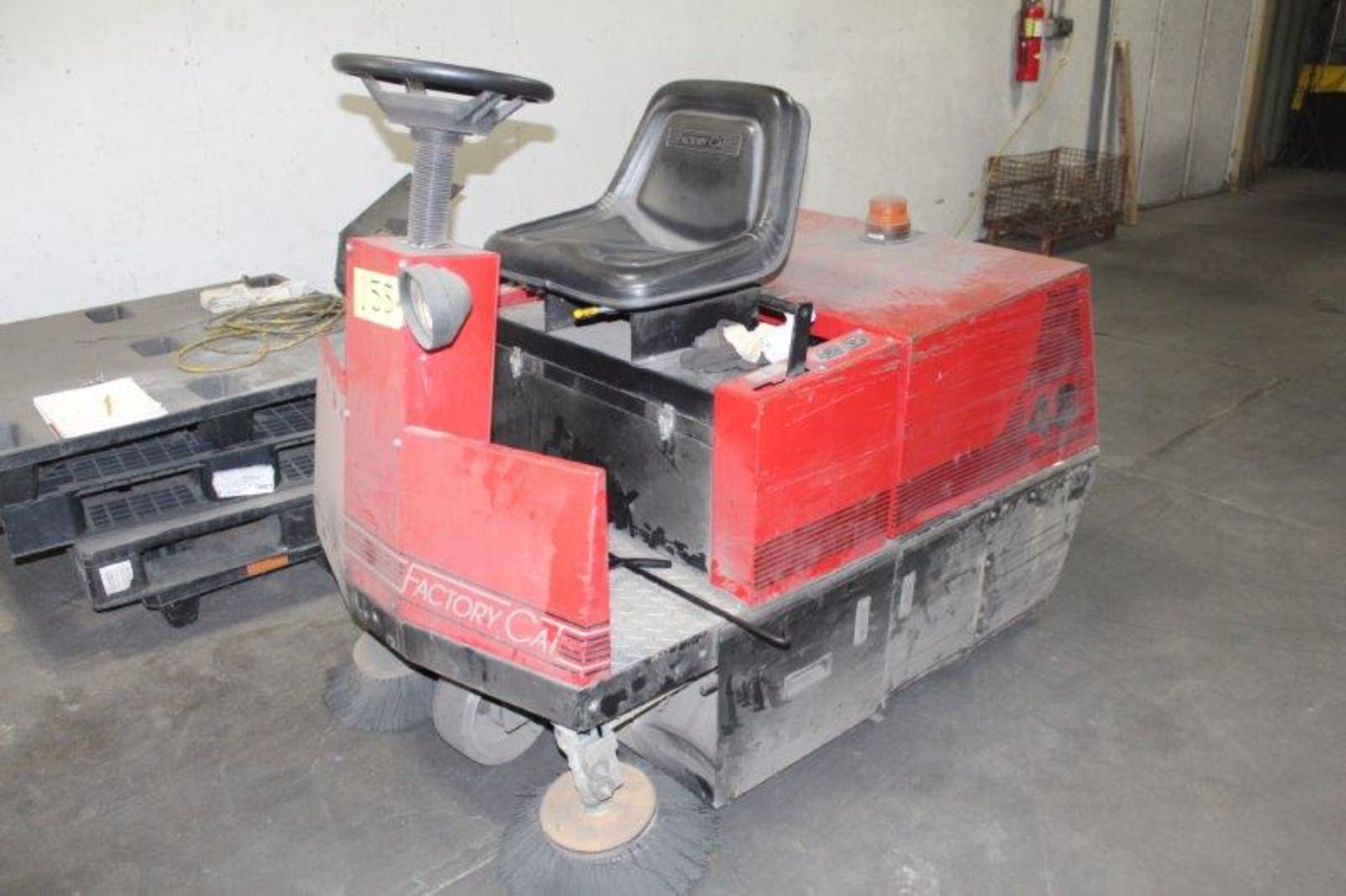 Factory Cat Model 48 Rider Type Floor Sweeper, S/N 48-6414