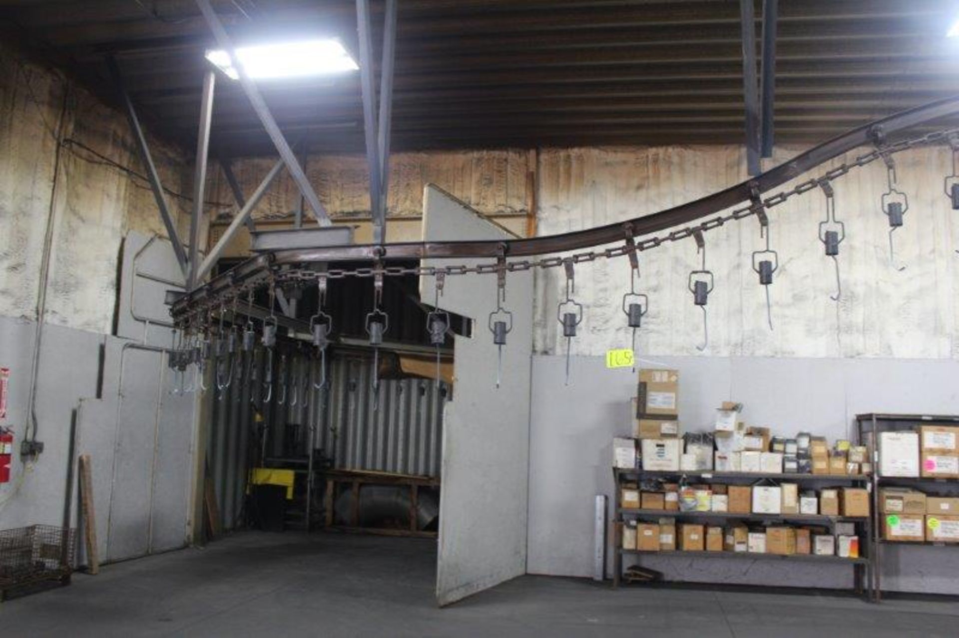 Estimated 650' of Overhead Monorail Conveyor System, w/ Drive & Lubrication Systems