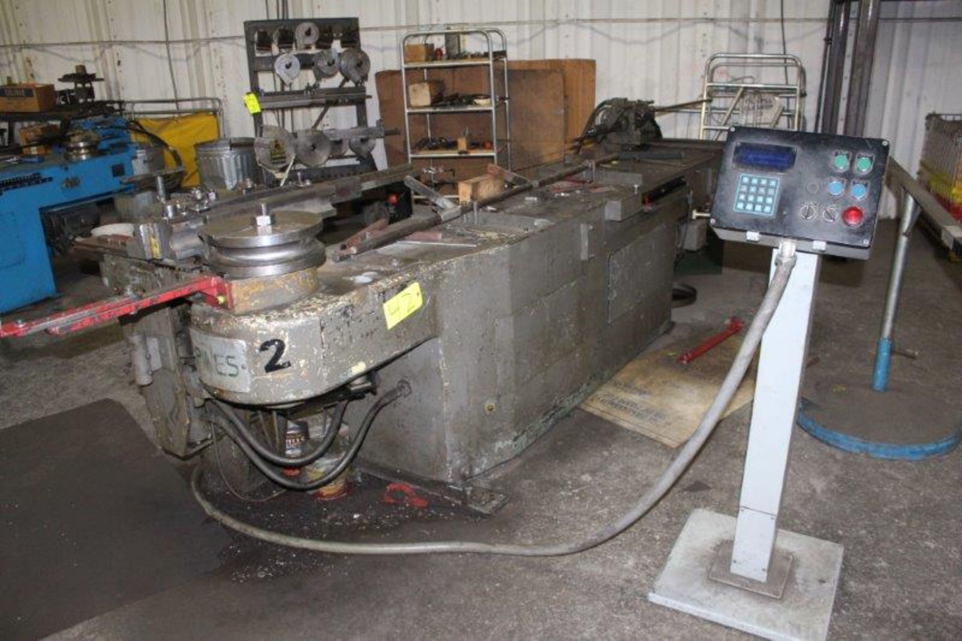 Pines #2 Type DAB 2" Horizontal Rotary Tube Bender, S/N 11230-69401, Left Hand Rotation, 7.5 Hp,