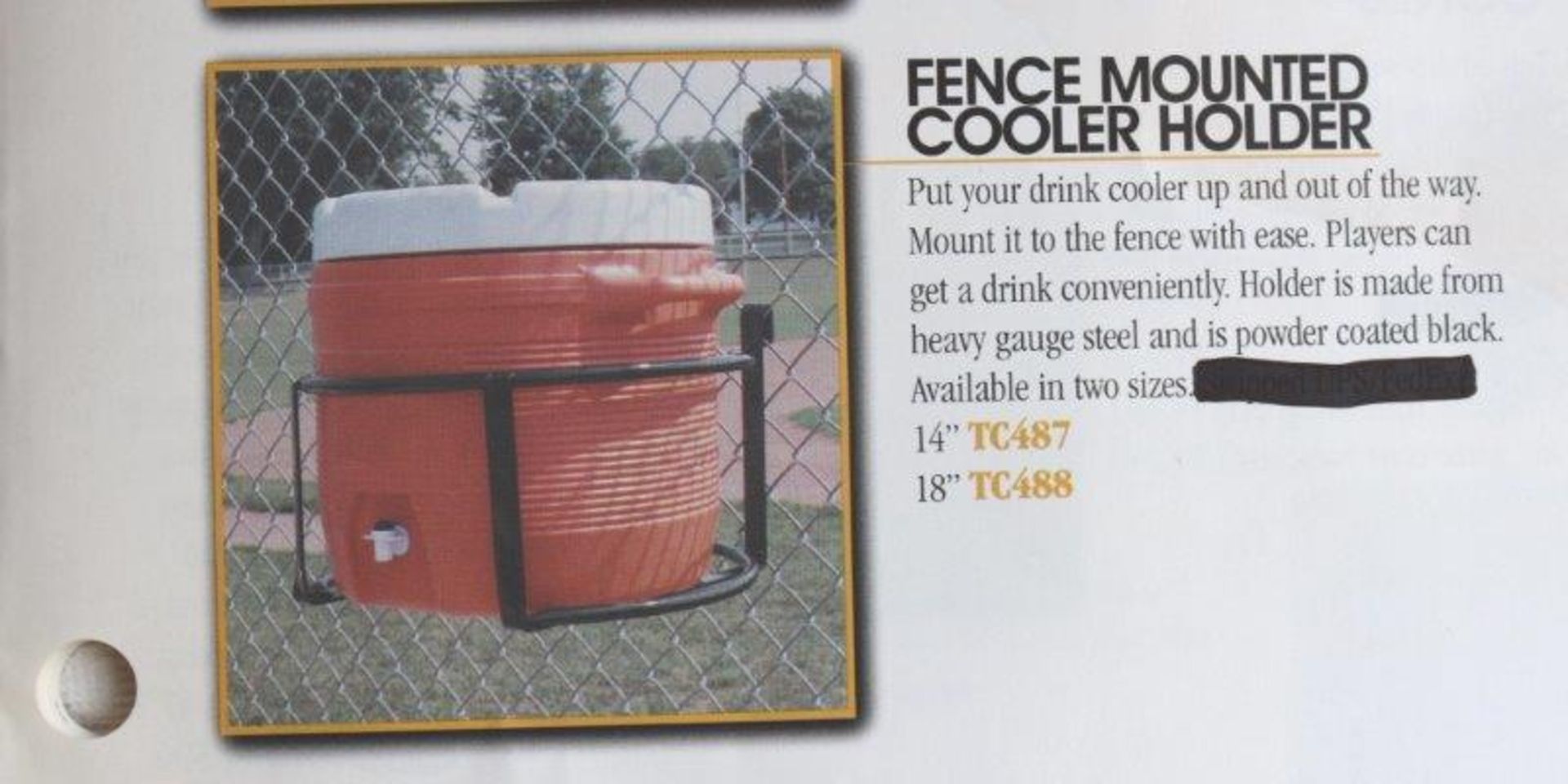 Lot of 3) MTC 488 & 1) MTC 487, Fence Mounted Cooler Holders - Image 2 of 2
