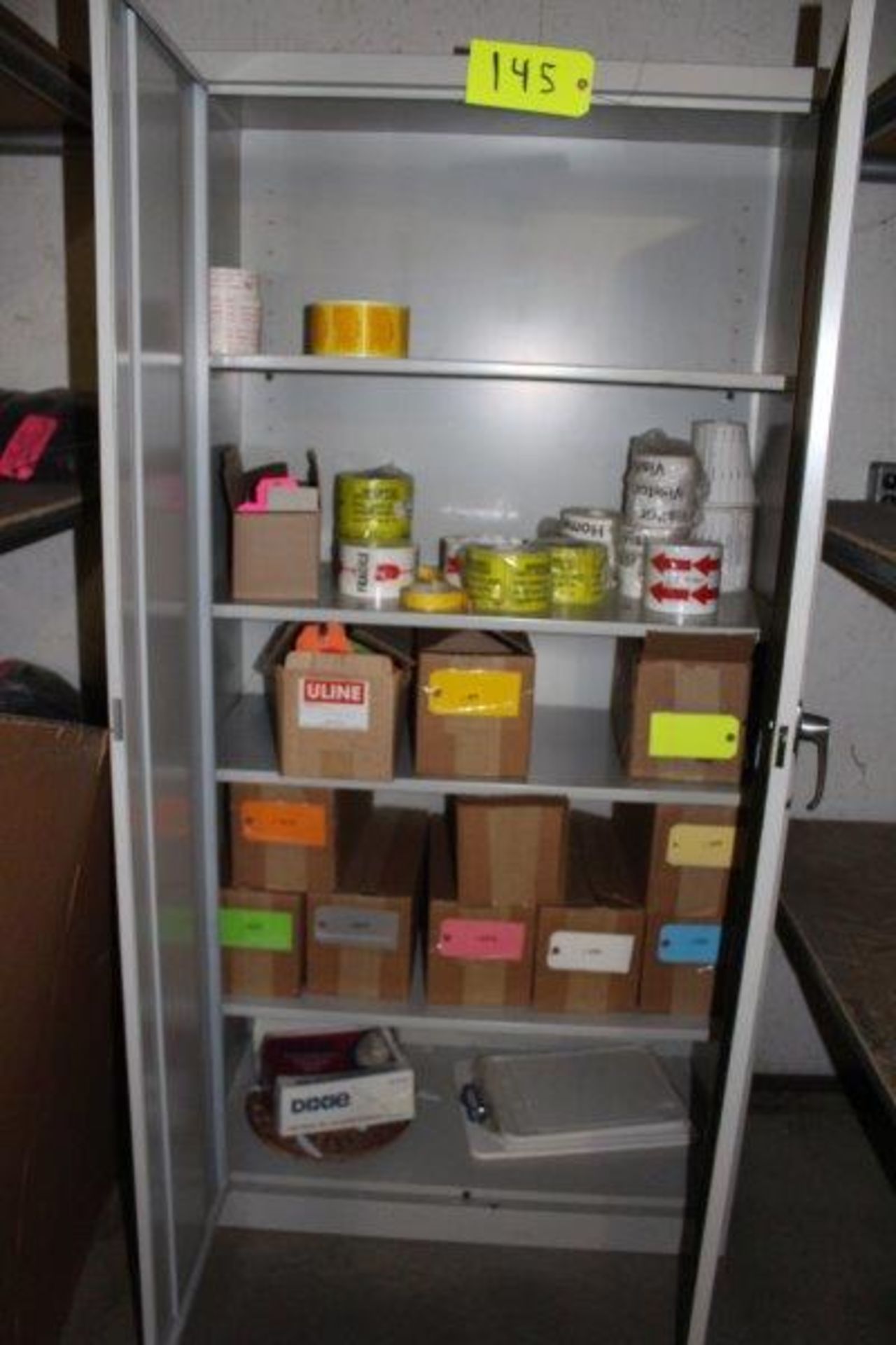 Lot of 3) 2-Door Supply Cabinets w/ Contents - Image 3 of 3