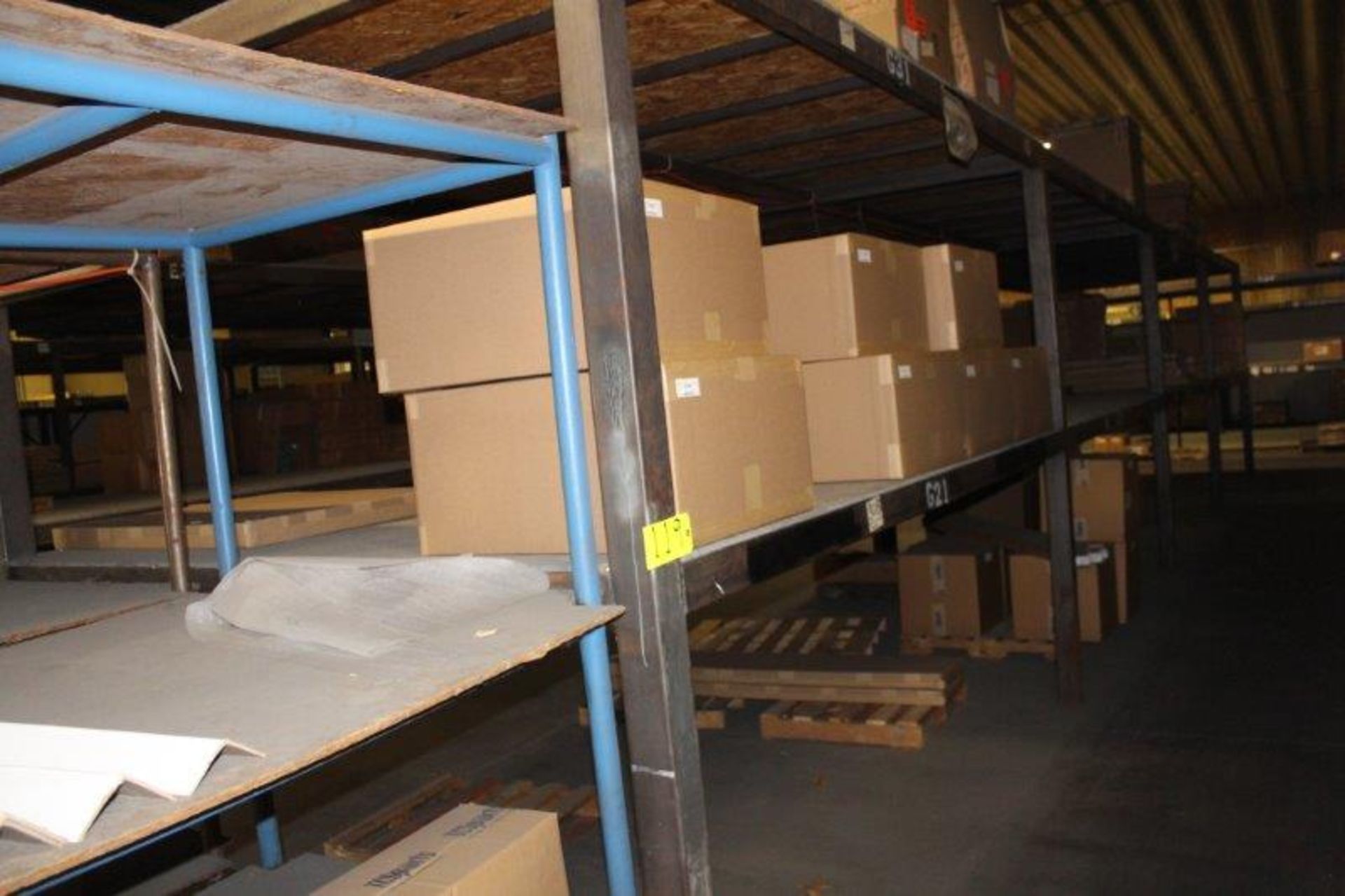 Lot of 2) Sections Fabricated Steel Racking, (Inventory Not Included)
