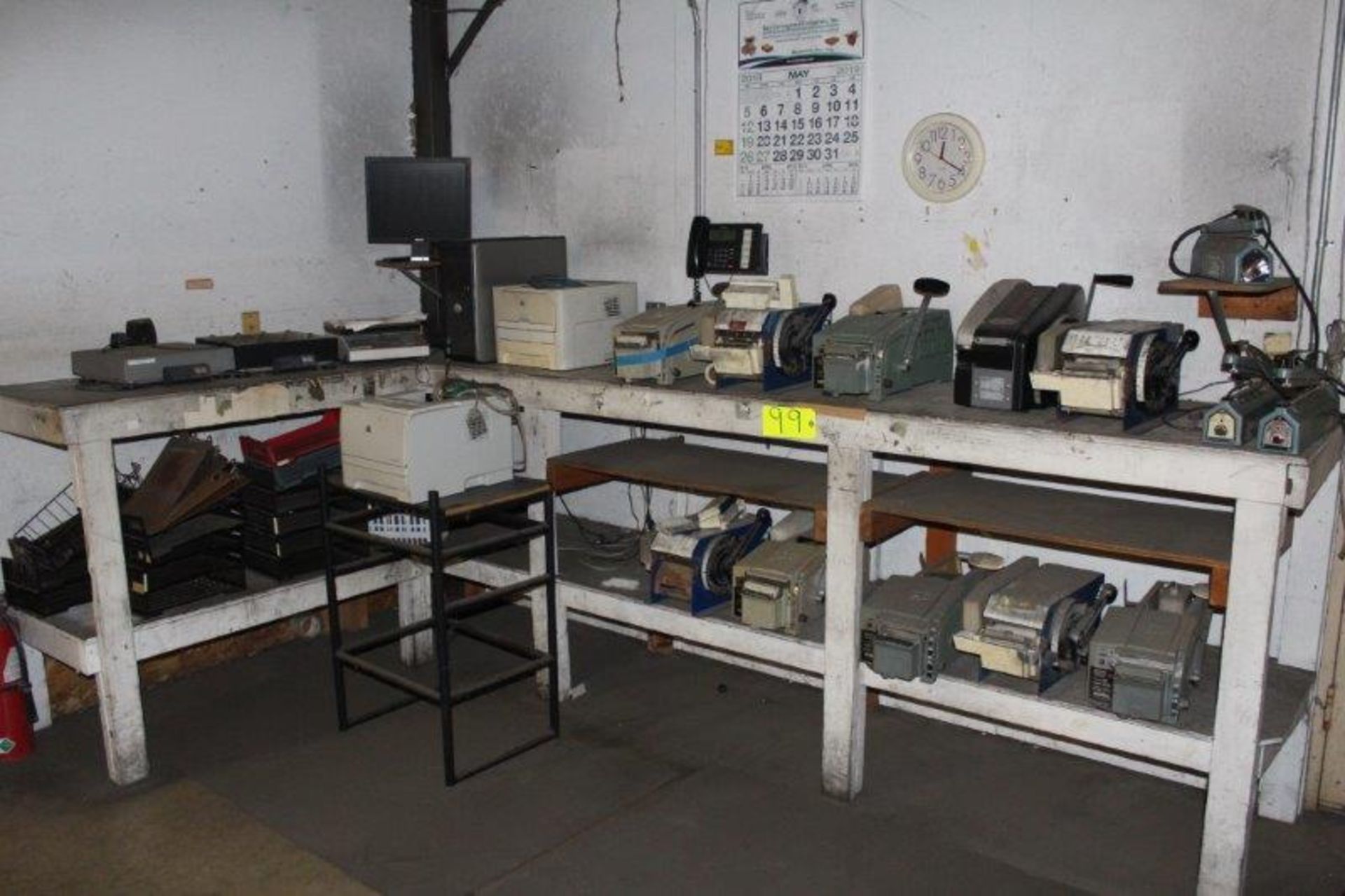 Lot of Shipping / Receiving Equipment Including Heat Sealers, Tape Shooters, Bench Scales,