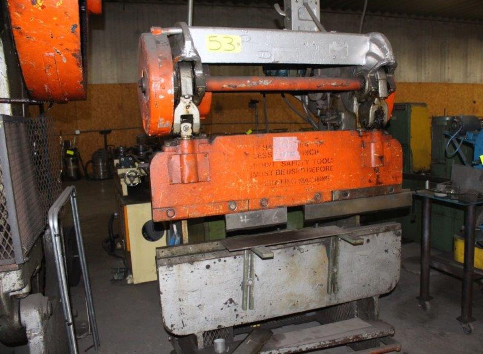 Verson 6' Mechancial Press Brake, S/N NA