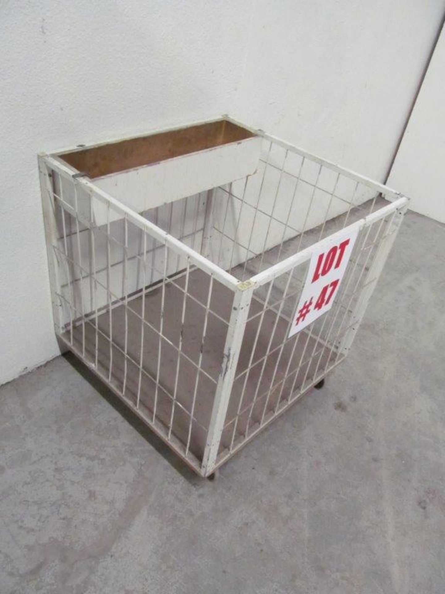 STEEL ROLL AROUND CART ON CASTERS, 30'' LONG X 30'' WIDE X 27'' HIGH