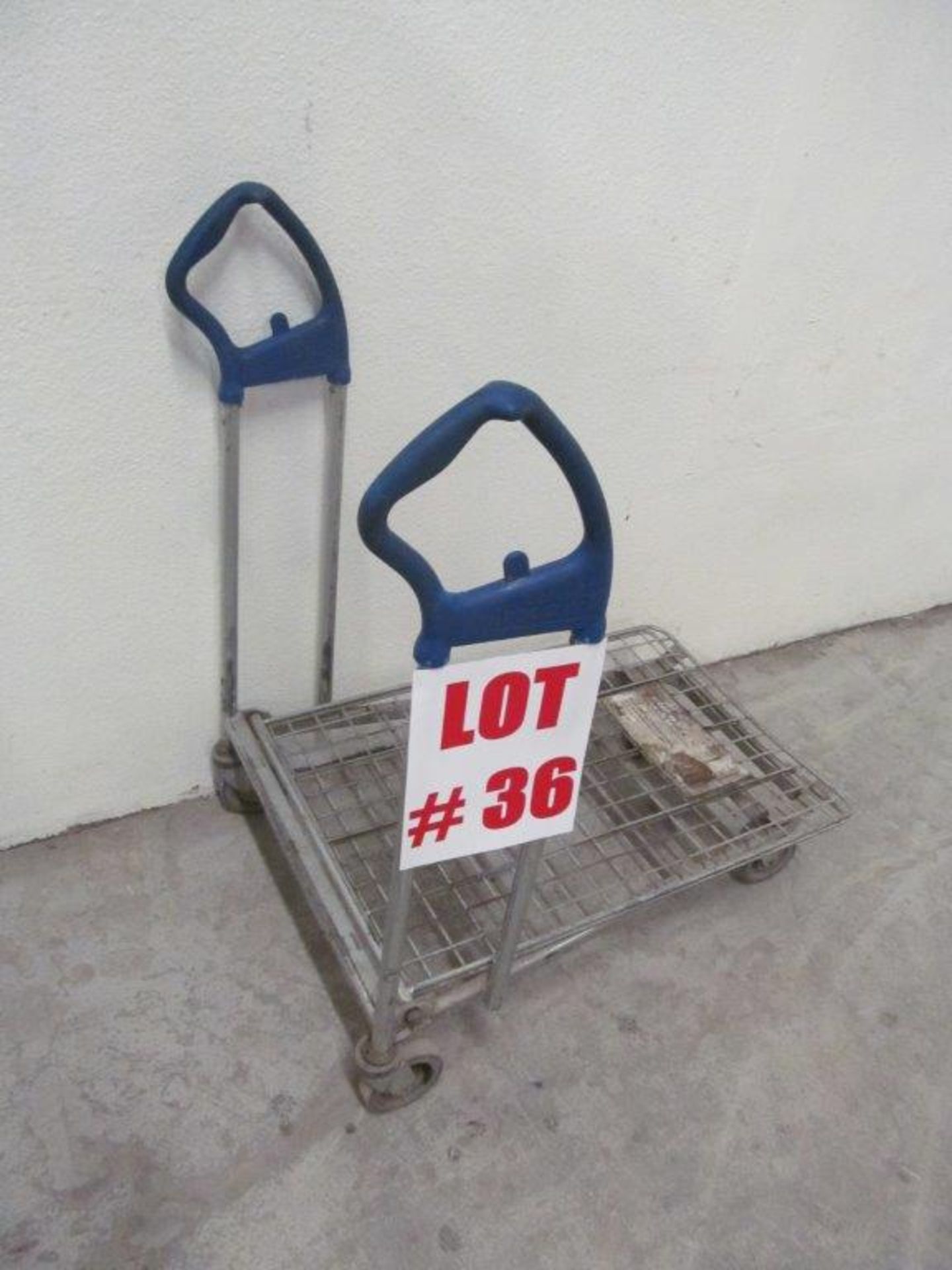 STEEL ROLL AROUND CART 0N CASTERS, 3 FT LONG X 23'' WIDE X 10'' HIGH