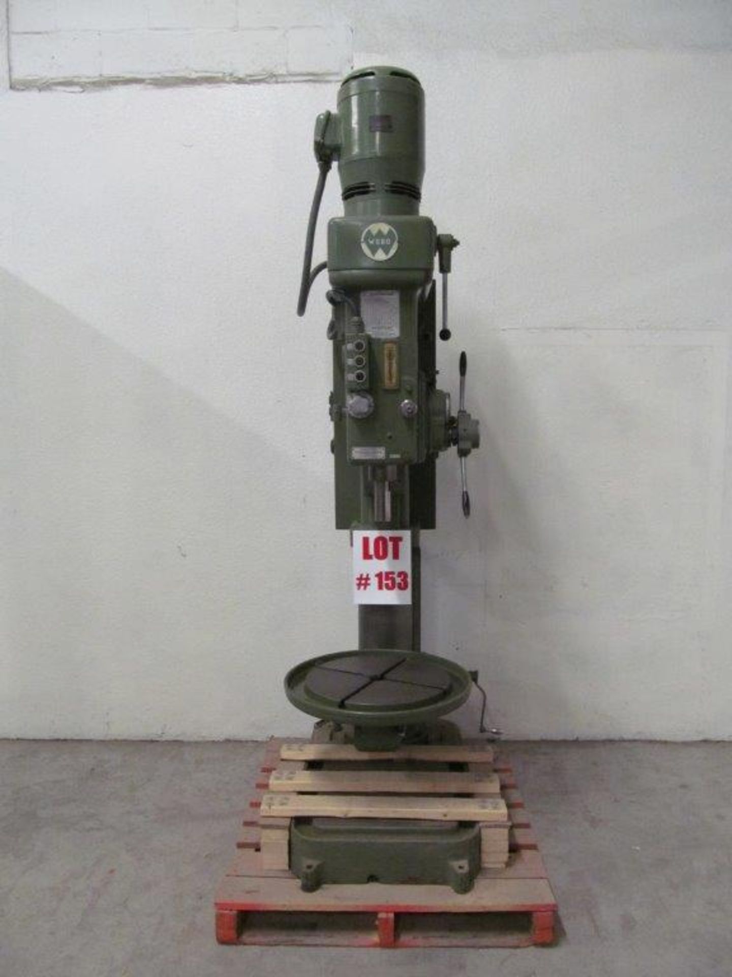 WEBCO (GERMANY) HEAVY DUTY PEDESTAL DRILL PRESS, MT 4 SPINDLE, ELECTRICS 575V/3PH/60C - Image 2 of 6