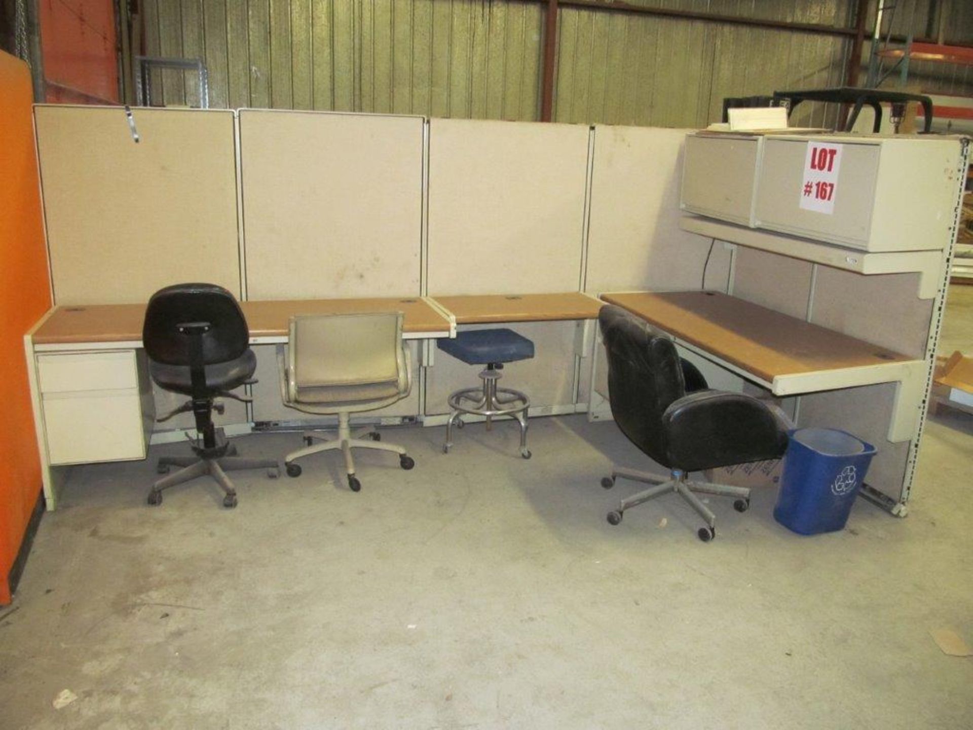 (1) SET SHIPPING WORK STATION C/W CHAIRS