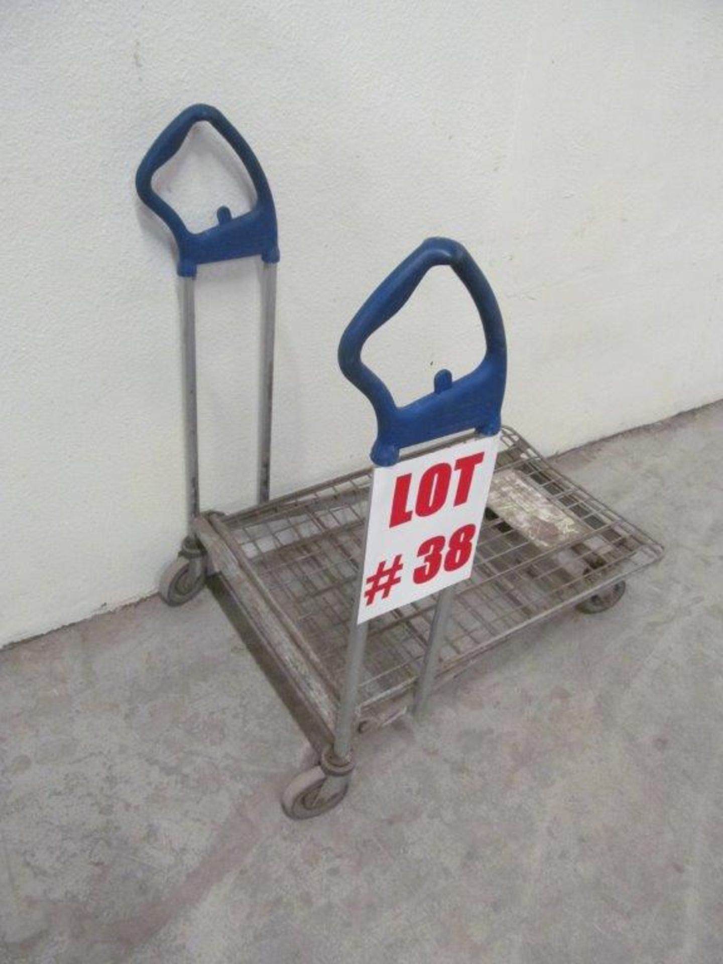 STEEL ROLL AROUND CART 0N CASTERS, 3 FT LONG X 23'' WIDE X 10'' HIGH