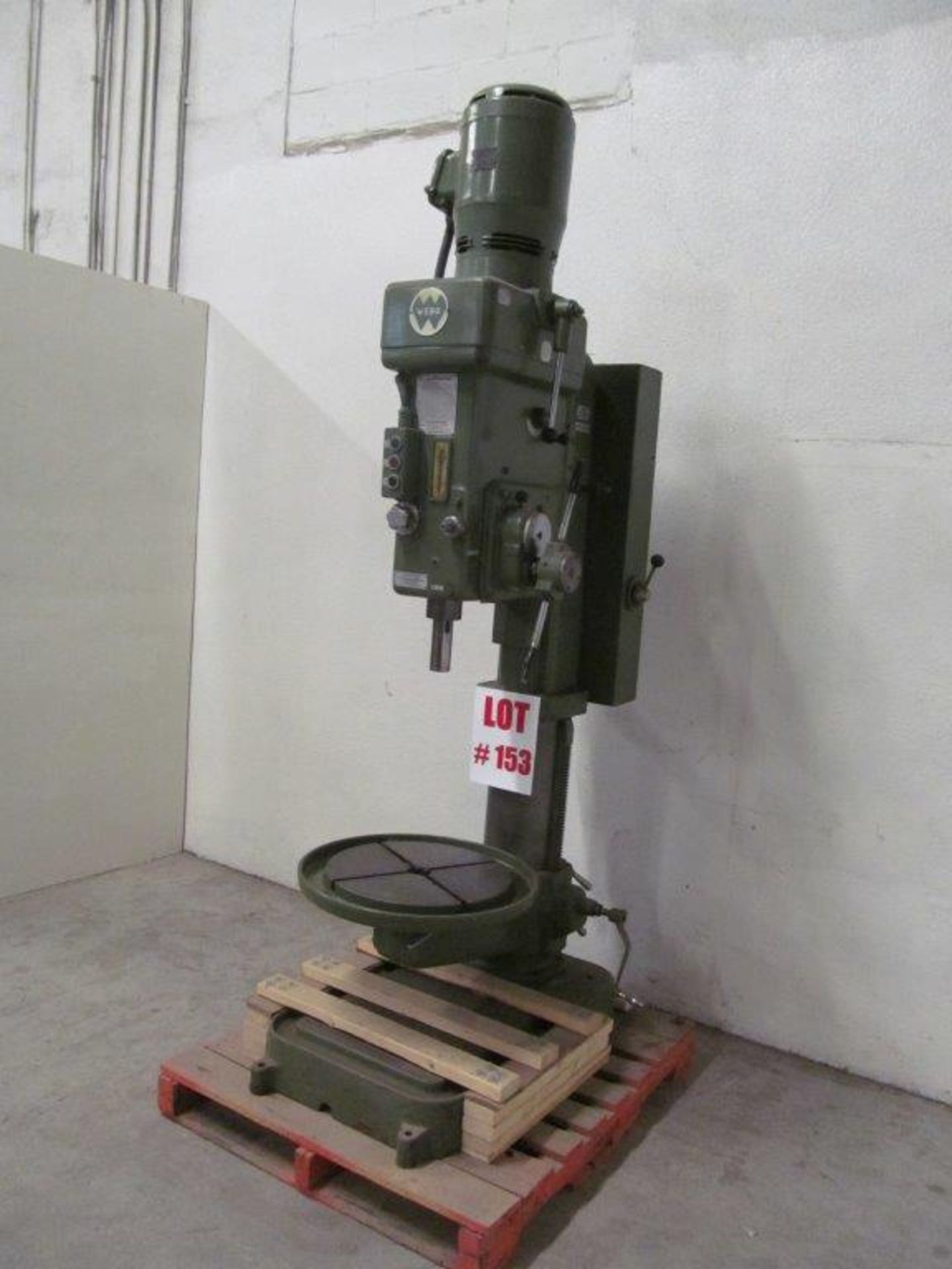 WEBCO (GERMANY) HEAVY DUTY PEDESTAL DRILL PRESS, MT 4 SPINDLE, ELECTRICS 575V/3PH/60C - Image 3 of 6