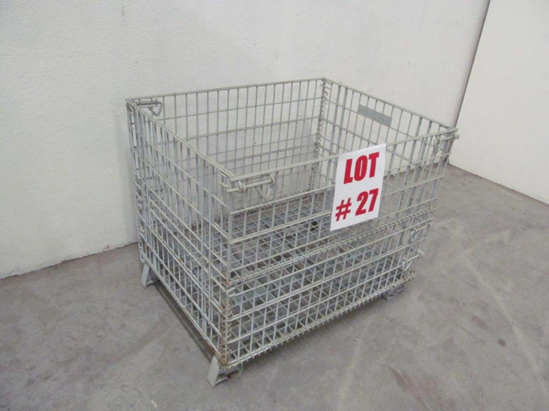 STEEL COLLAPSIBLE BASKET, 30 1/2'' X 38 1/2'' X 28'' DEEP