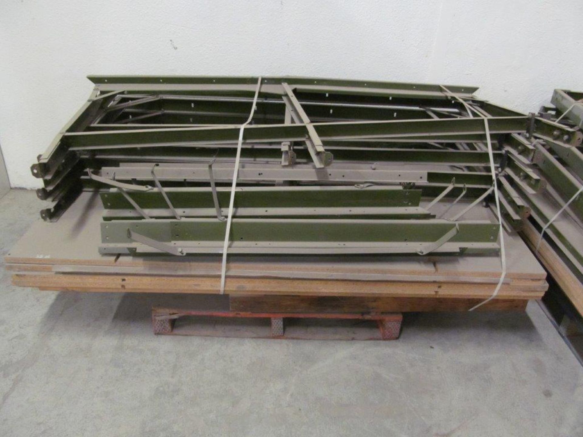 (1) LOT TEXTILE CUTTING TABLES, 4 FT X 8 FT, C/W STEEL FRAMES - Image 2 of 2