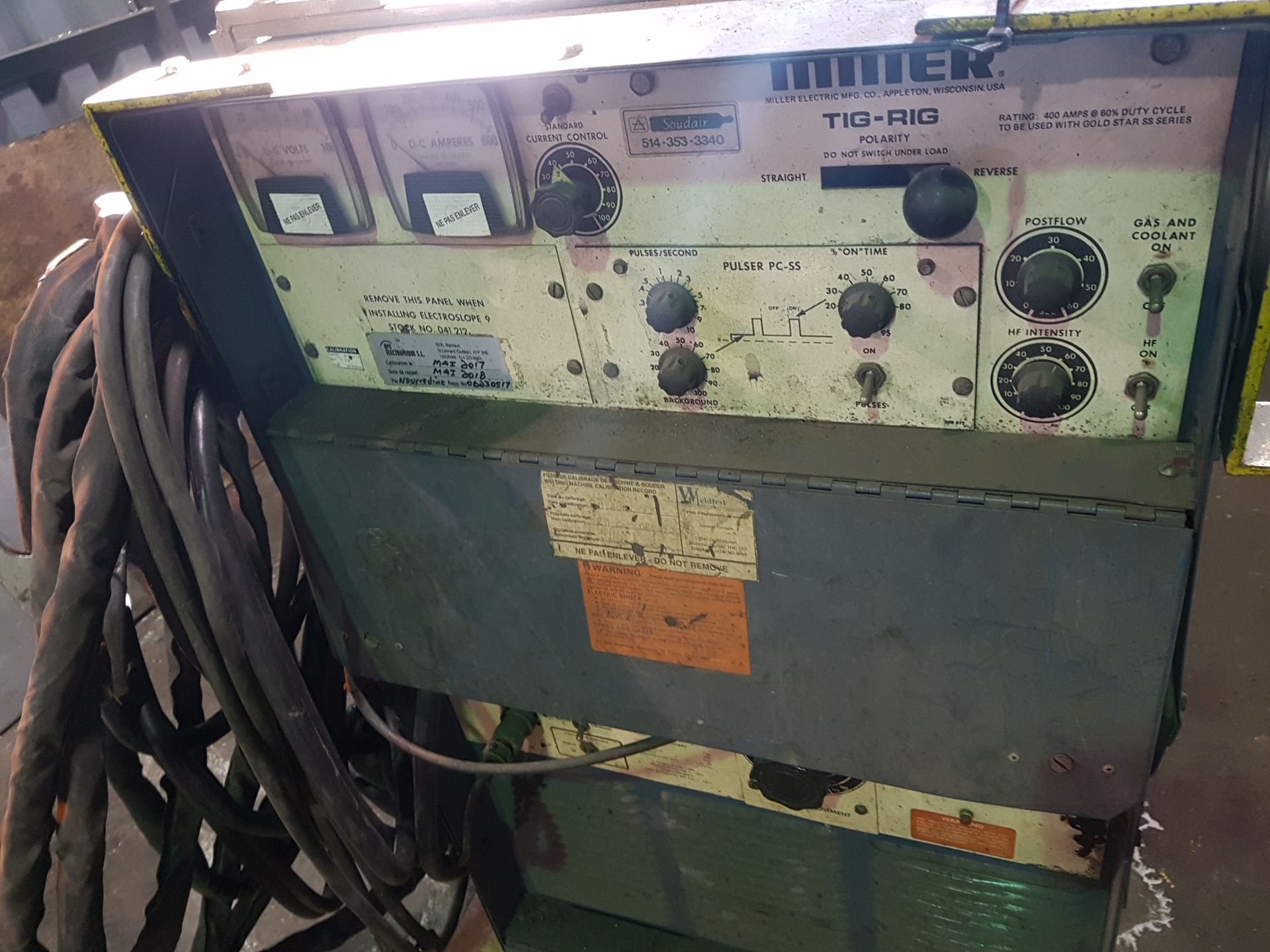 RIG -TIG WELDER, 510 AMPS, ELECTRICS: 220V/440V/3PH/60C - Image 3 of 5