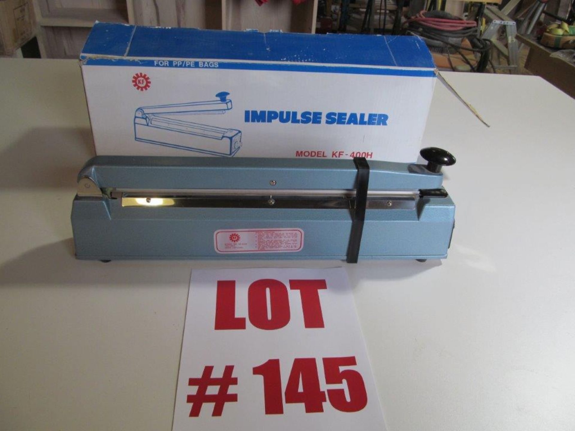 IMPULSE PLASTIC BAG SEALER, MODEL KF-400H, 18'' WIDE, 115V/1PH/60C