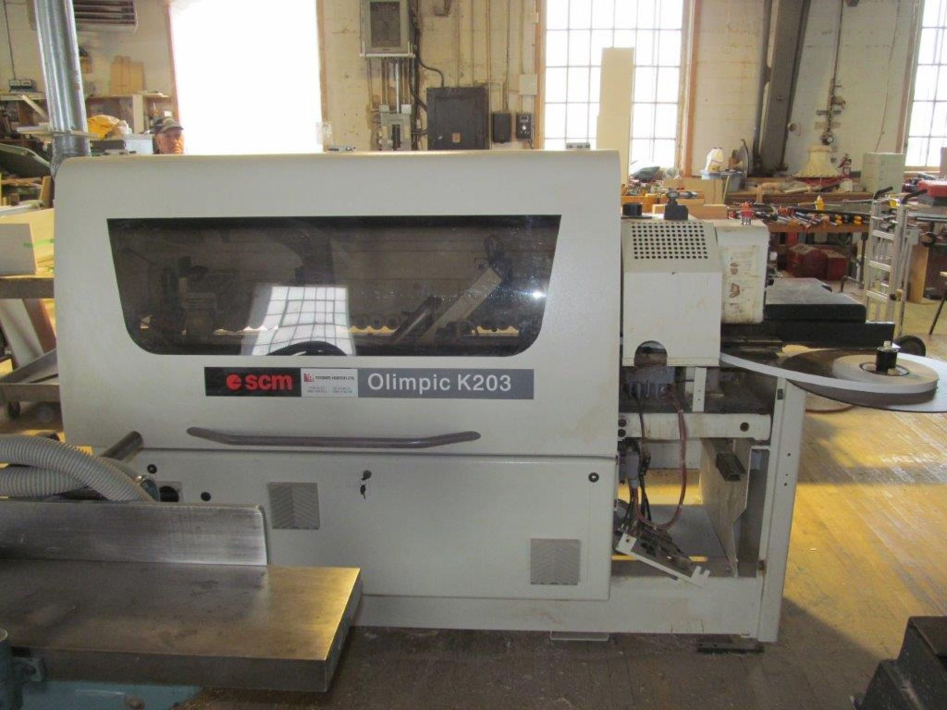 SCM EDGE BANDER, MODEL OLYMPIC K203B, S/N: AH/105798, C/W 550V/3PH/60C TRANSFORMER - Image 5 of 11