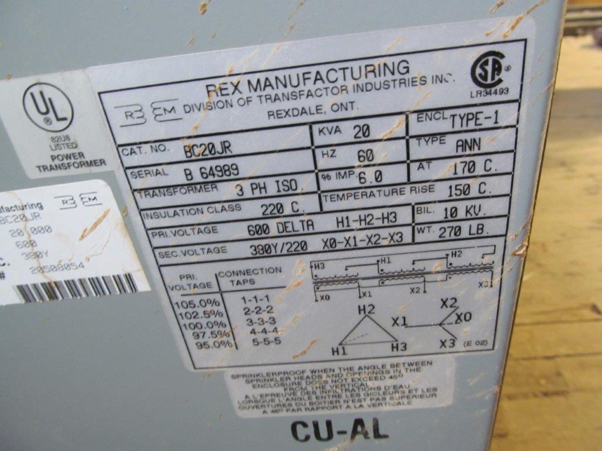 SCM EDGE BANDER, MODEL OLYMPIC K203B, S/N: AH/105798, C/W 550V/3PH/60C TRANSFORMER - Image 11 of 11