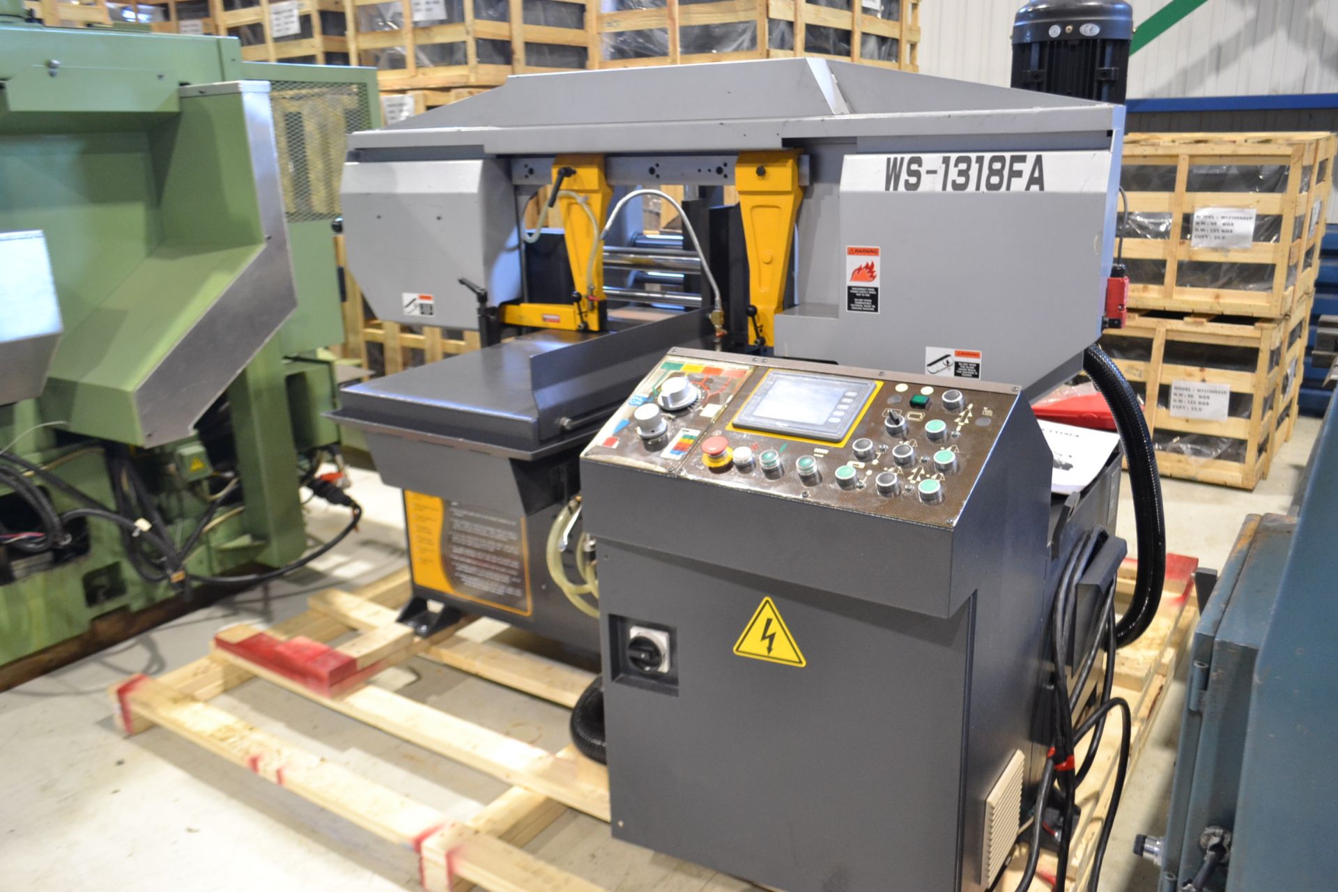 WAYTRAIN BAND SAW, HORIZONTAL, MODEL WS1318FA, S/N 09091669, 13 X 18 AUTOMATIC, 220/3/60 volts - Image 2 of 4