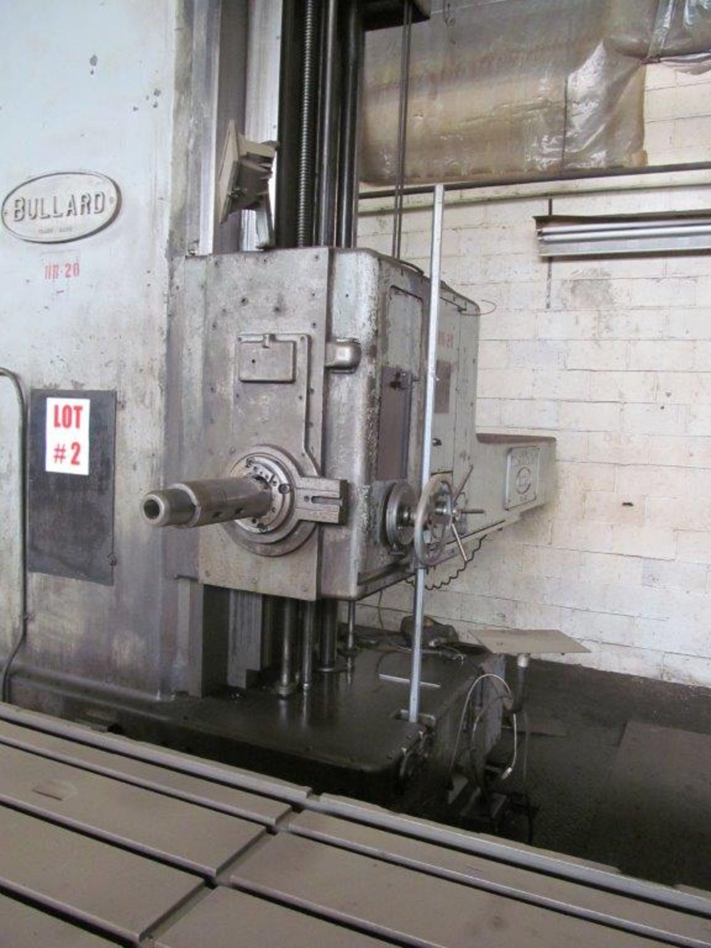 BULLARD 5’’ HORIZONTAL TABLE TYPE BORING MILL, MODEL 75, 54’’ X 128’’ T-SLOT TABLE, FAGOR 3-AXIS - Image 4 of 6