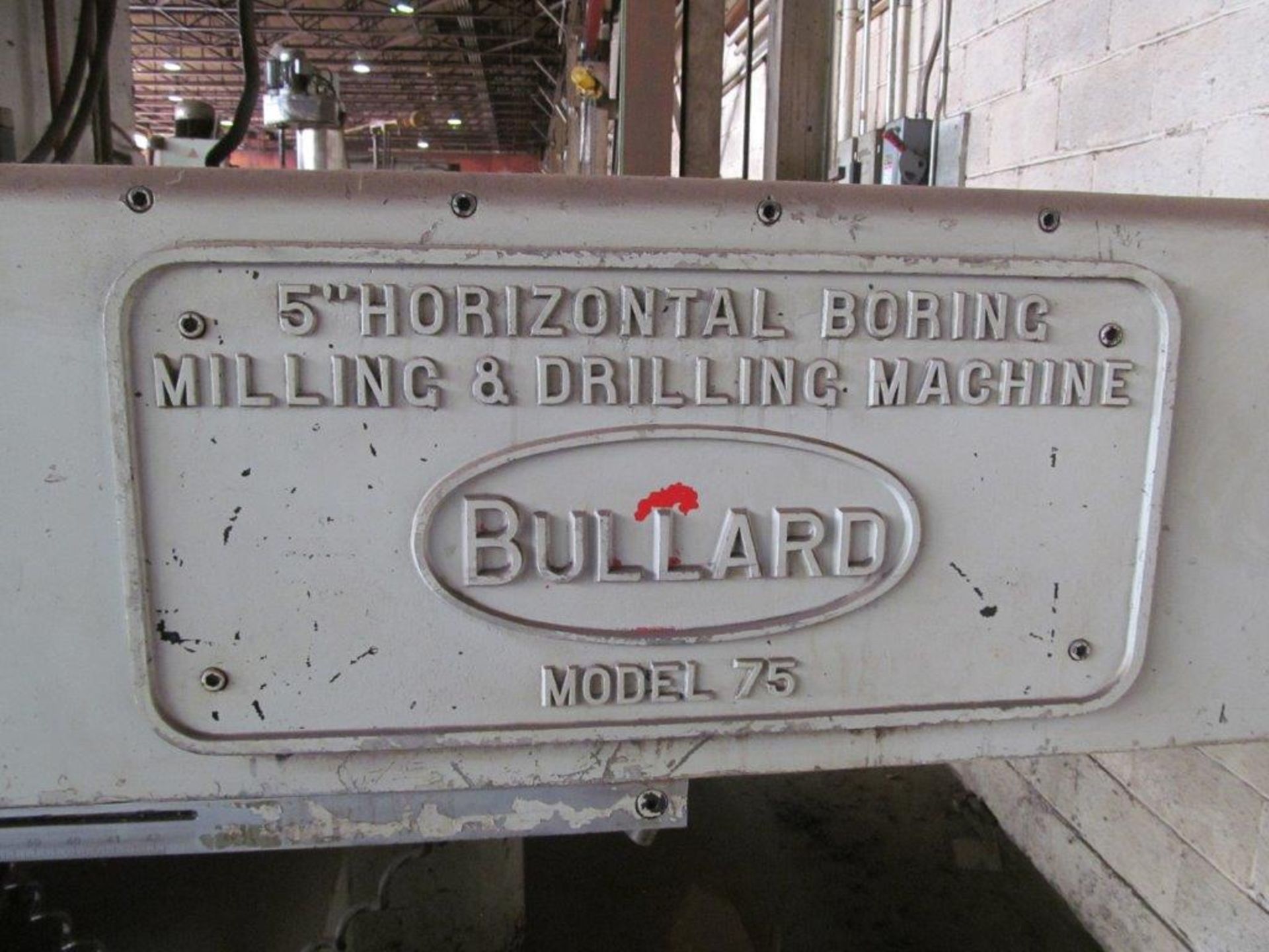 BULLARD 5’’ HORIZONTAL TABLE TYPE BORING MILL, MODEL 75, 54’’ X 128’’ T-SLOT TABLE, FAGOR 3-AXIS - Image 6 of 6