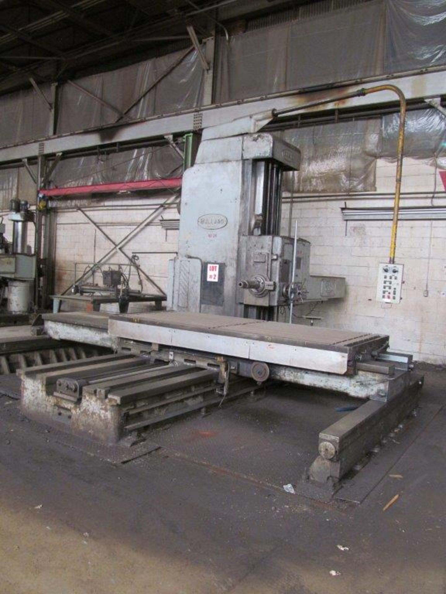 BULLARD 5’’ HORIZONTAL TABLE TYPE BORING MILL, MODEL 75, 54’’ X 128’’ T-SLOT TABLE, FAGOR 3-AXIS