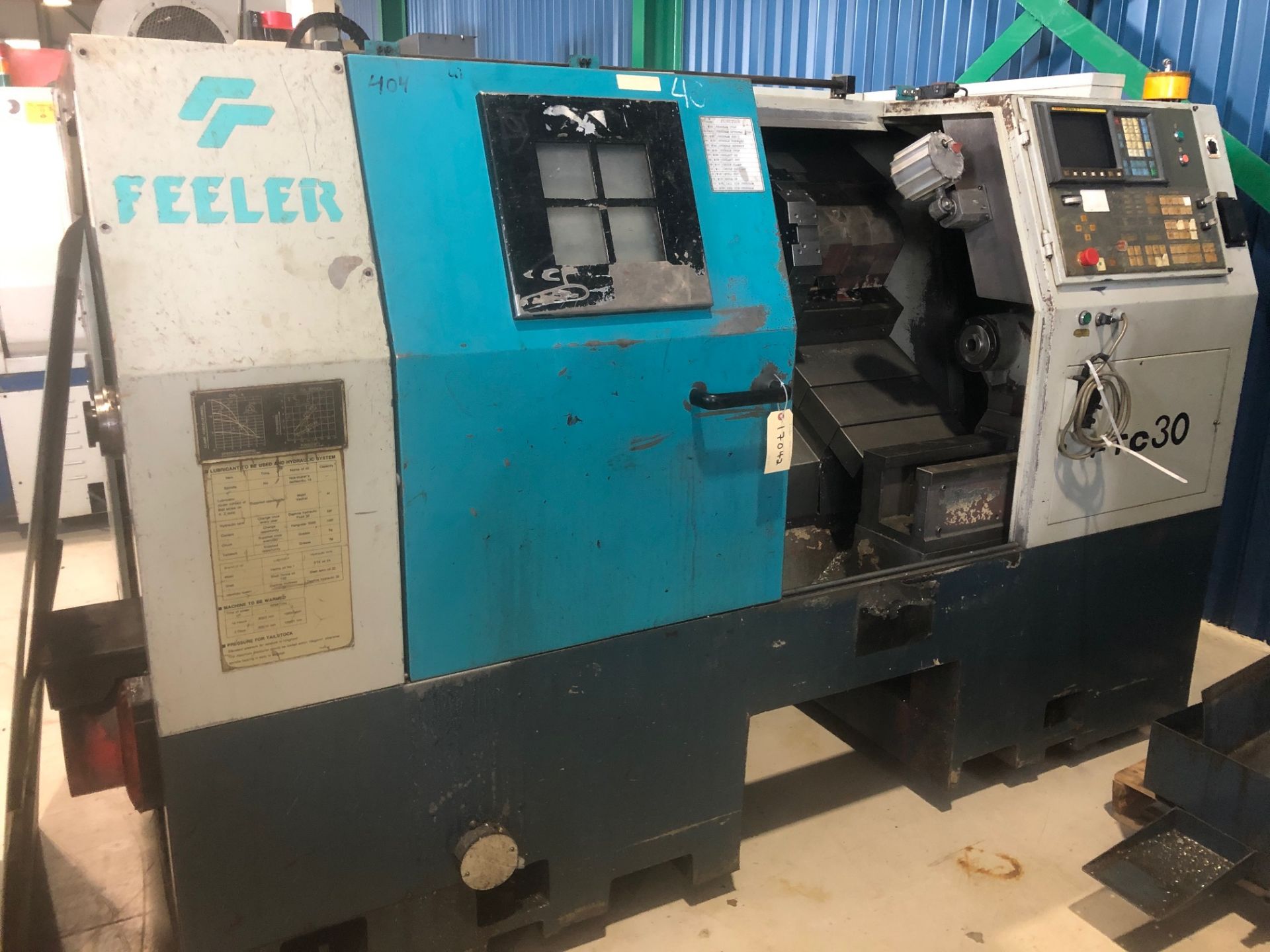 FEELER CNC LATHE, MODEL FTC30, S/N TE06, 22 X 24'' - Image 4 of 6