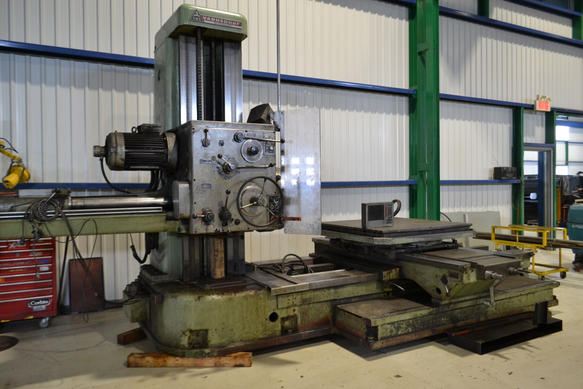 TOS HORIZONTAL BORING MILL, MODEL W100A, S/N 04-88, 49'' X 49'' TABLE - Image 3 of 8