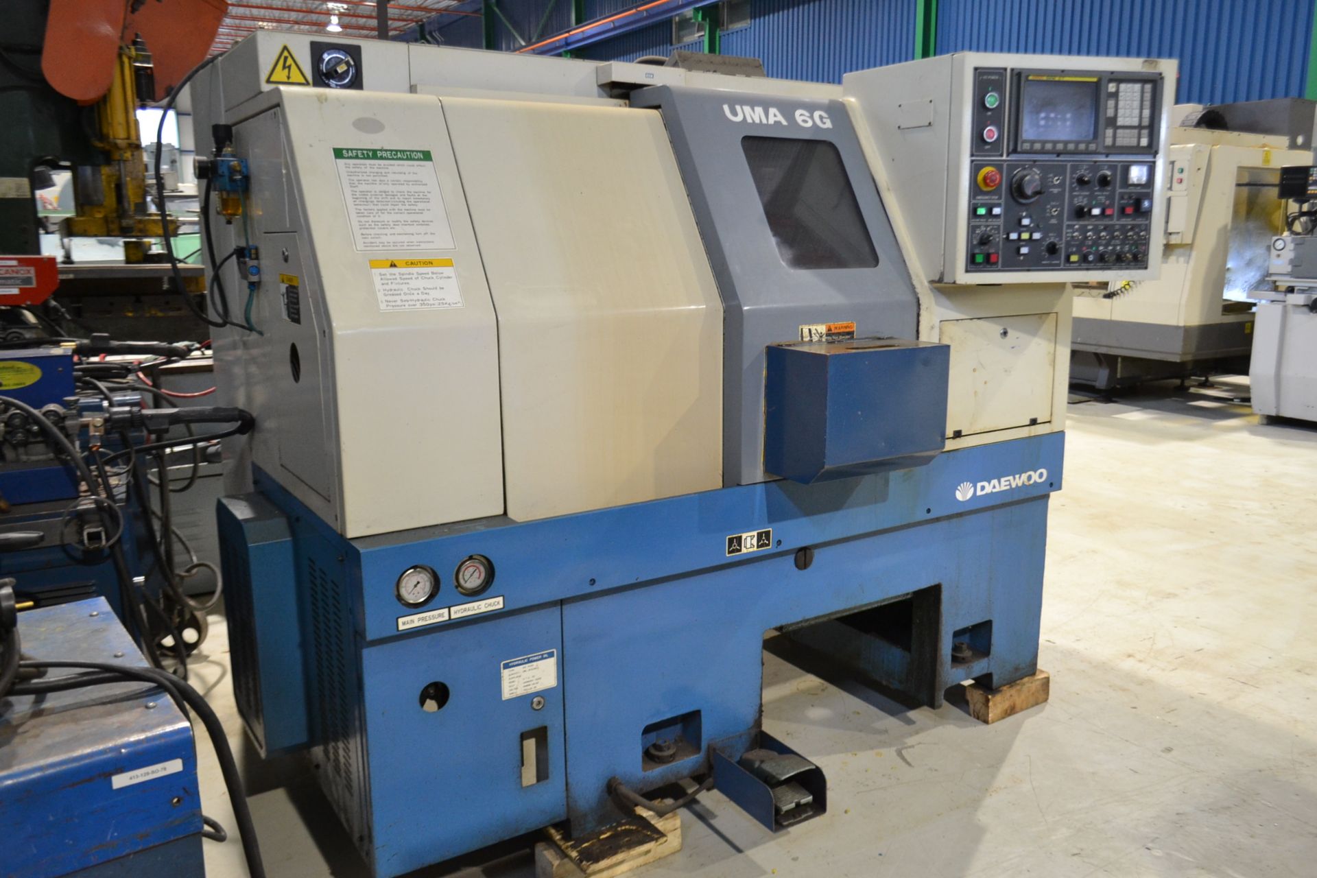 DAEWOO CNC CHUCKER LATHE, MODEL PUMA G6, S/N PMG6 0226, 19'' X 15.5'', 1.54 BORE - Image 2 of 5