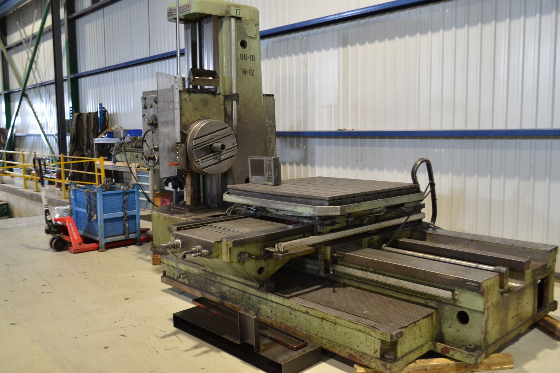 TOS HORIZONTAL BORING MILL, MODEL W100A, S/N 04-88, 49'' X 49'' TABLE