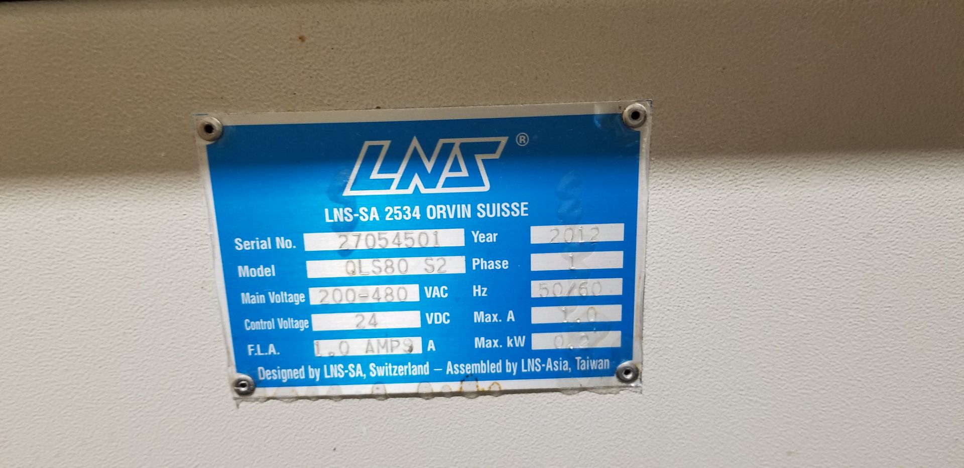 LNS QUICK LOAD SERVO 80 S2 - LOCATION: OTTAWA, ONTARIO (CANADA) - Image 7 of 7