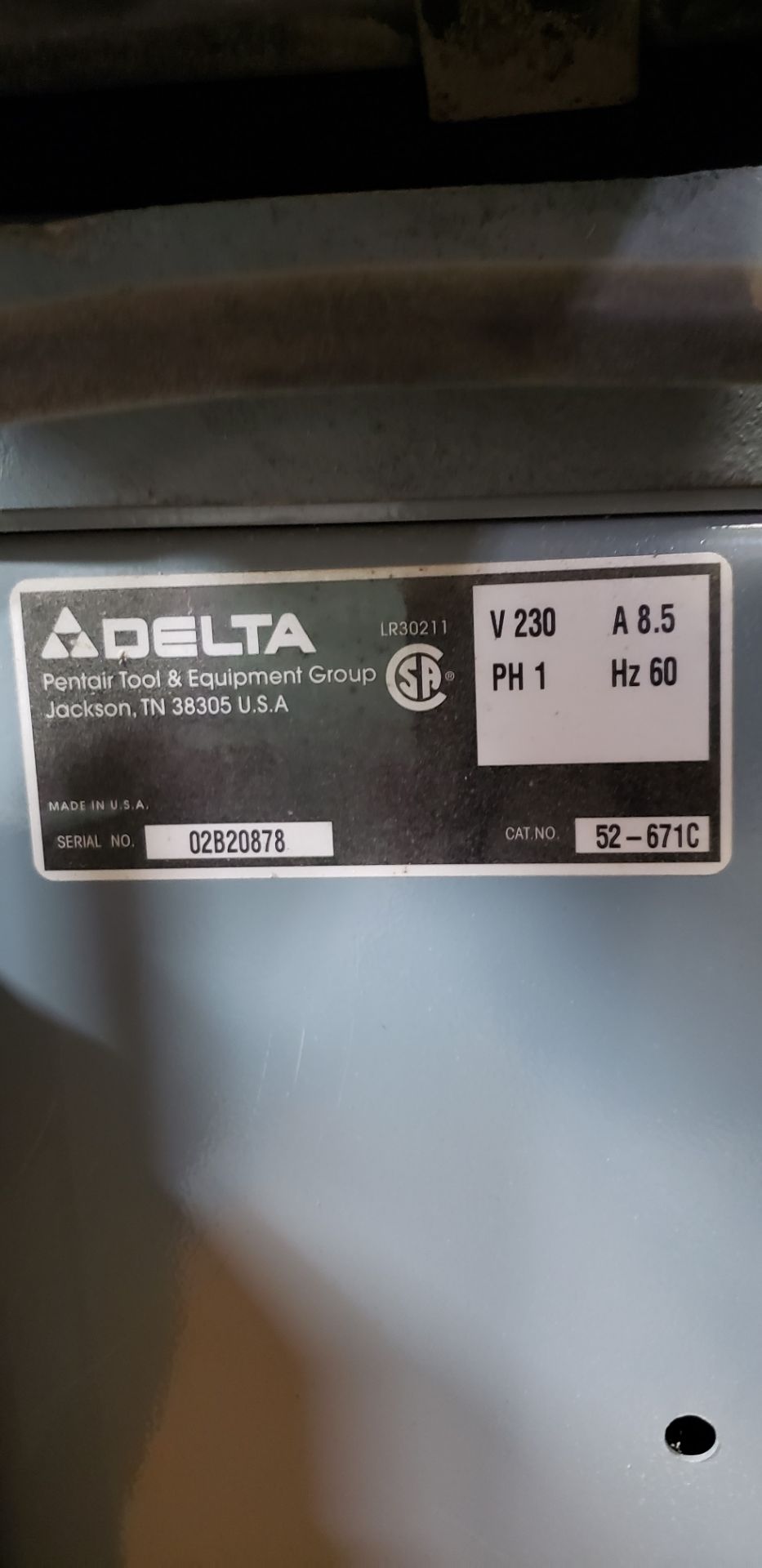 DELTA JOINTER, DJ-2, 8 “, ELECTRICS: 230V/1PH/6C - Location : Boisbriand , Quebec (Canada) - Image 2 of 2