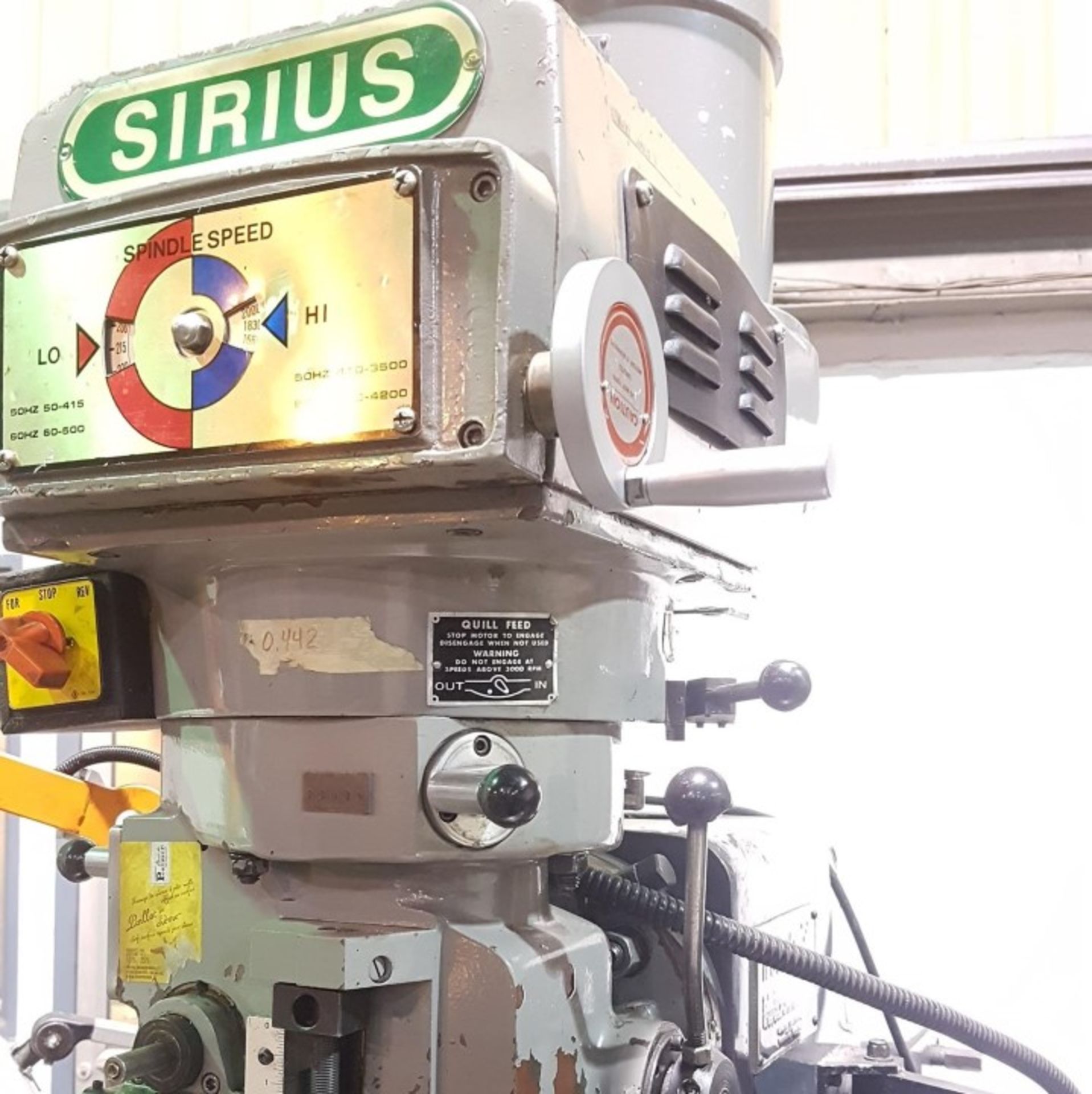 SIRIUS MILLING MACHINE, TABLE:10”X50", 575V/3PH/60C - LOCATION: MONTREAL, QUEBEC (CANADA) - Image 6 of 8