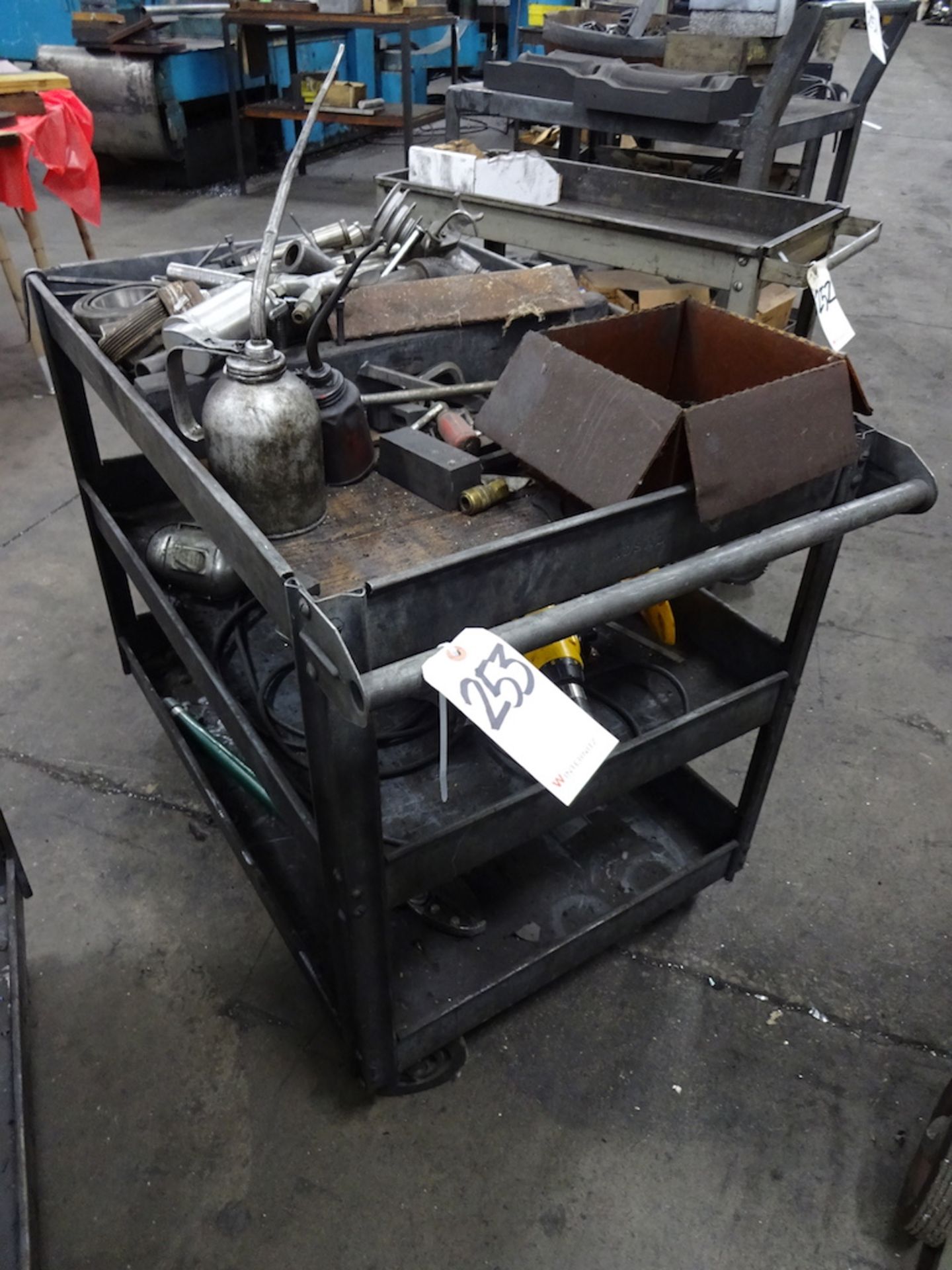 Steel Shop Cart (No Contents)