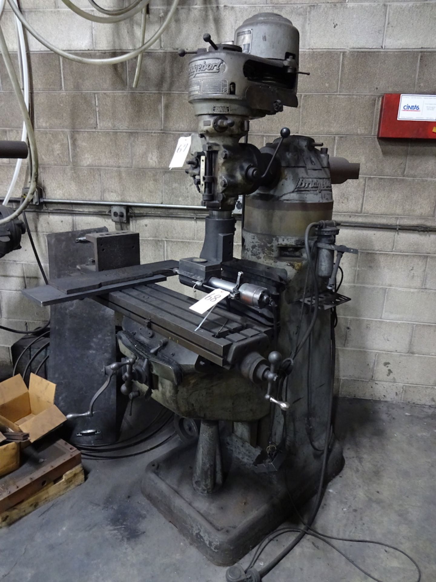 Bridgeport 1 HP Vertical Milling Machine, S/N N/A, 9 in. x 42 in. T-Slot Table, (8) Spindle