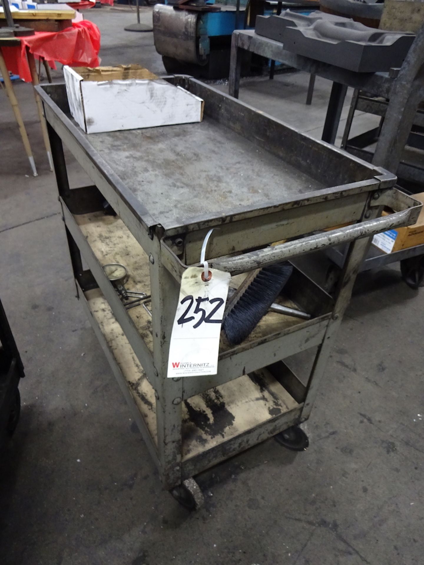 Steel Shop Cart (No Contents)