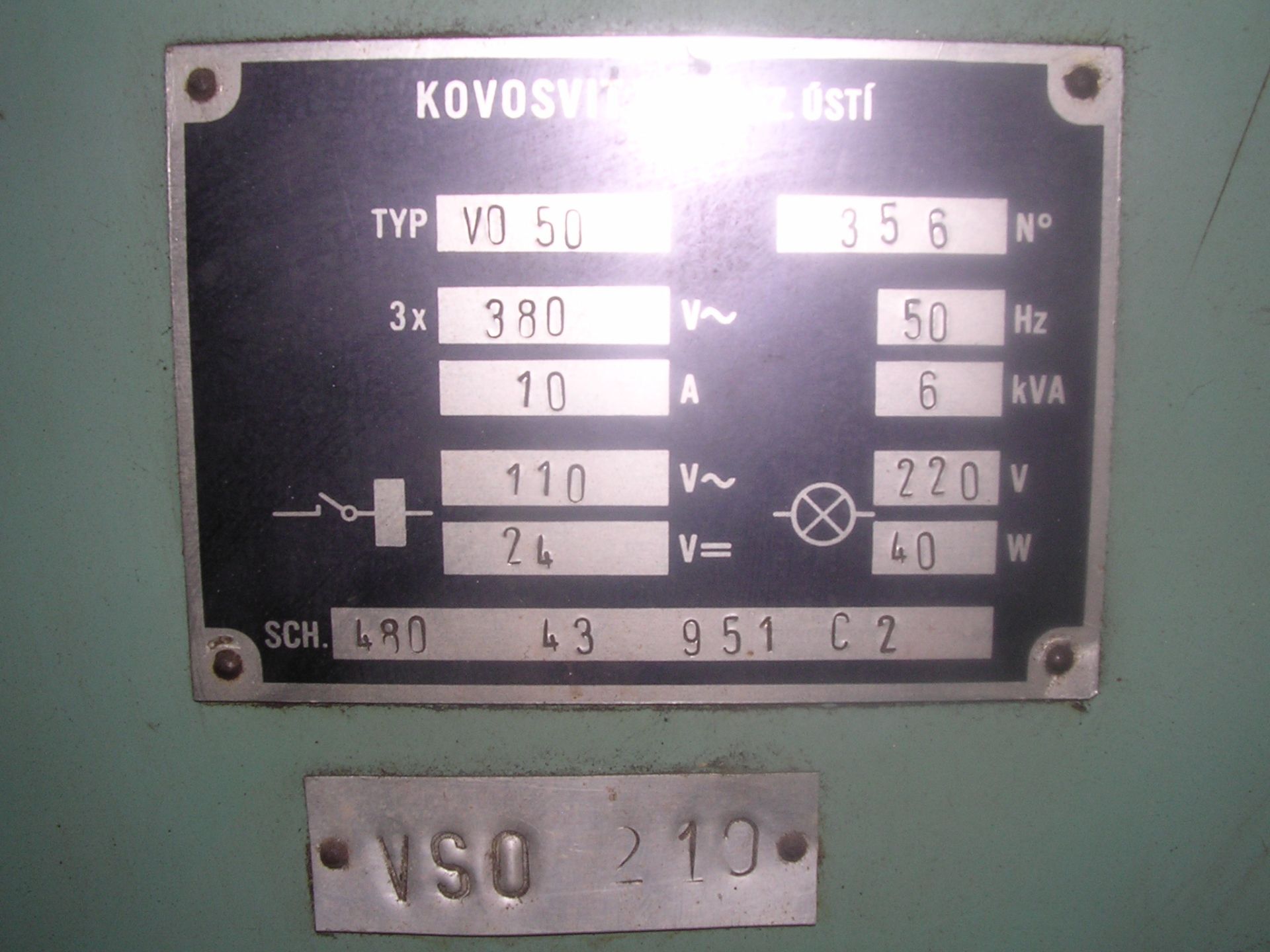 MAS MODEL V050 4FT. RADIAL DRILL: S/N 356 (NEW 1981); - Image 6 of 6