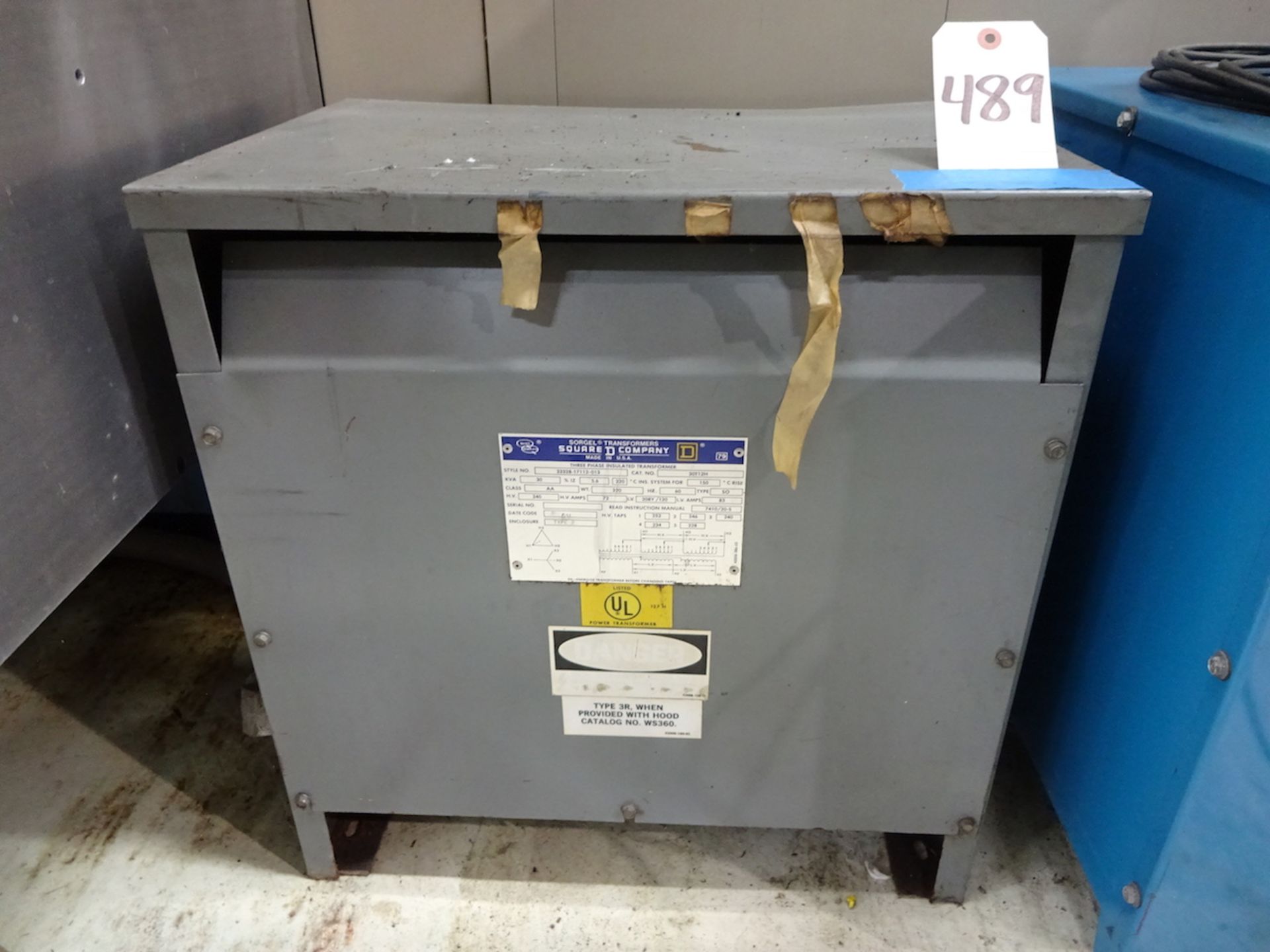 Square D 3-Phase Insulated Transformer, 30 KVA