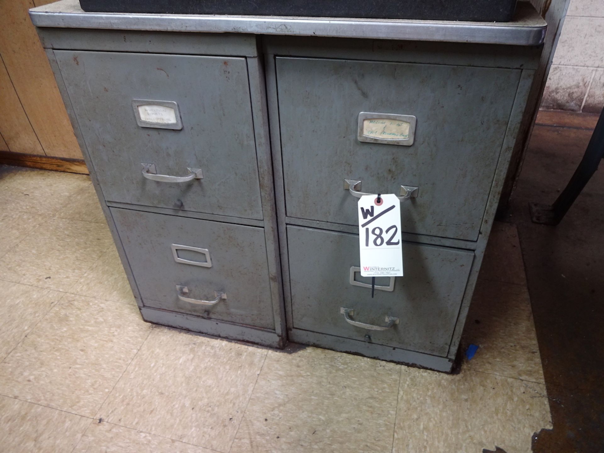 LOT: 2-Door Steel Storage Cabinet, (3) 2-Drawer File Cabinets - Image 3 of 3