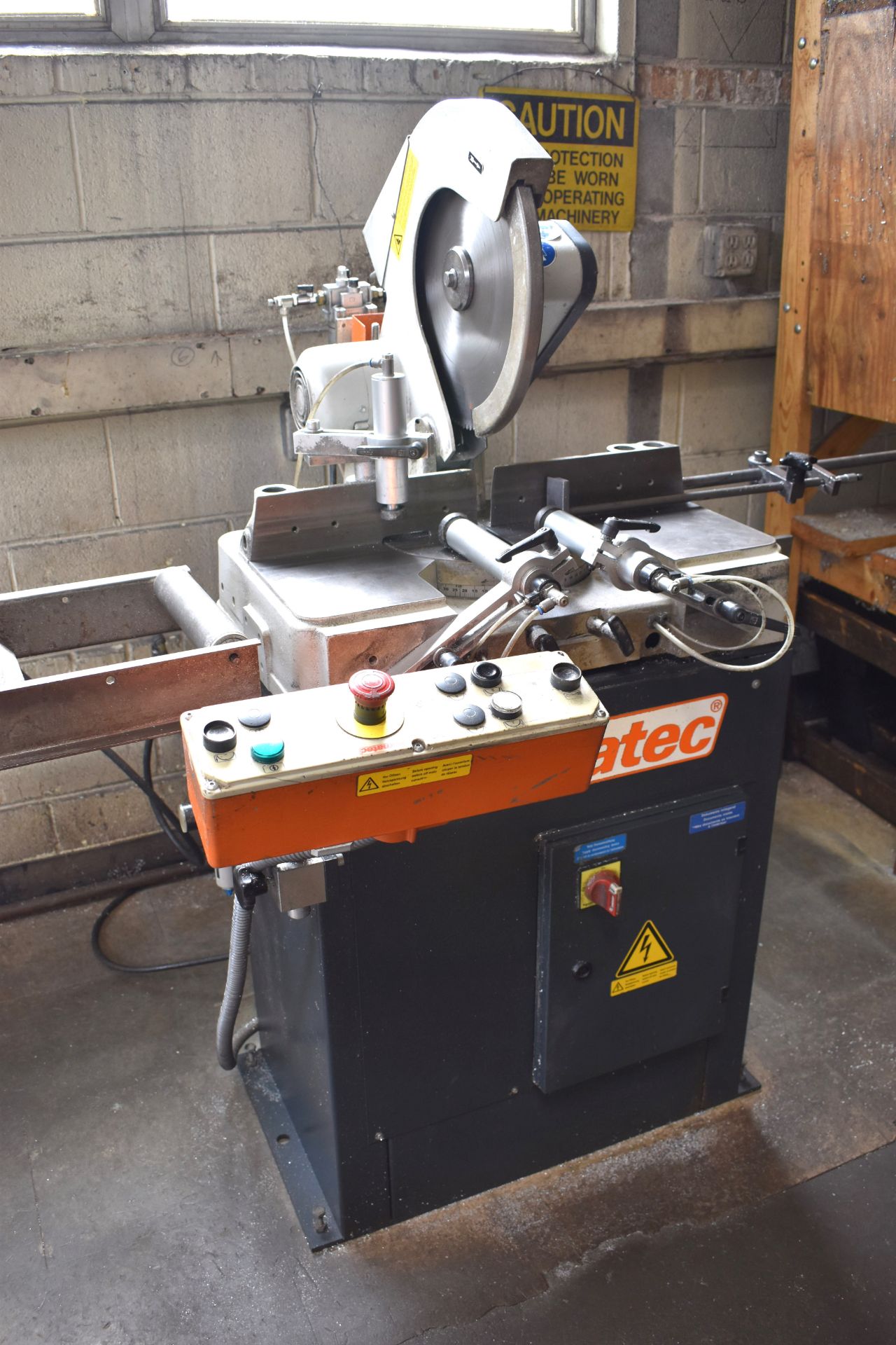 2010 Elumatec Type MGS73/33 Cold Saw, S/N 0733337111, Pneumatic Clamping, 10 ft. x 9-1/2 in.