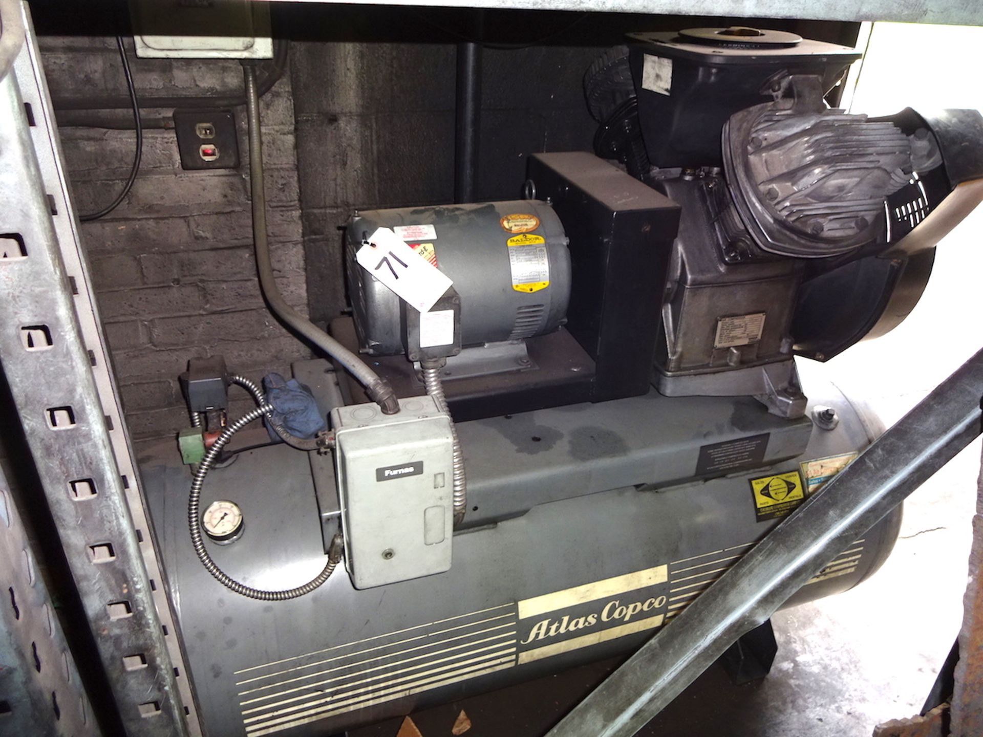 Atlas Copco 10 HP Tank Mounted Air Compressor (1994) - Image 2 of 2