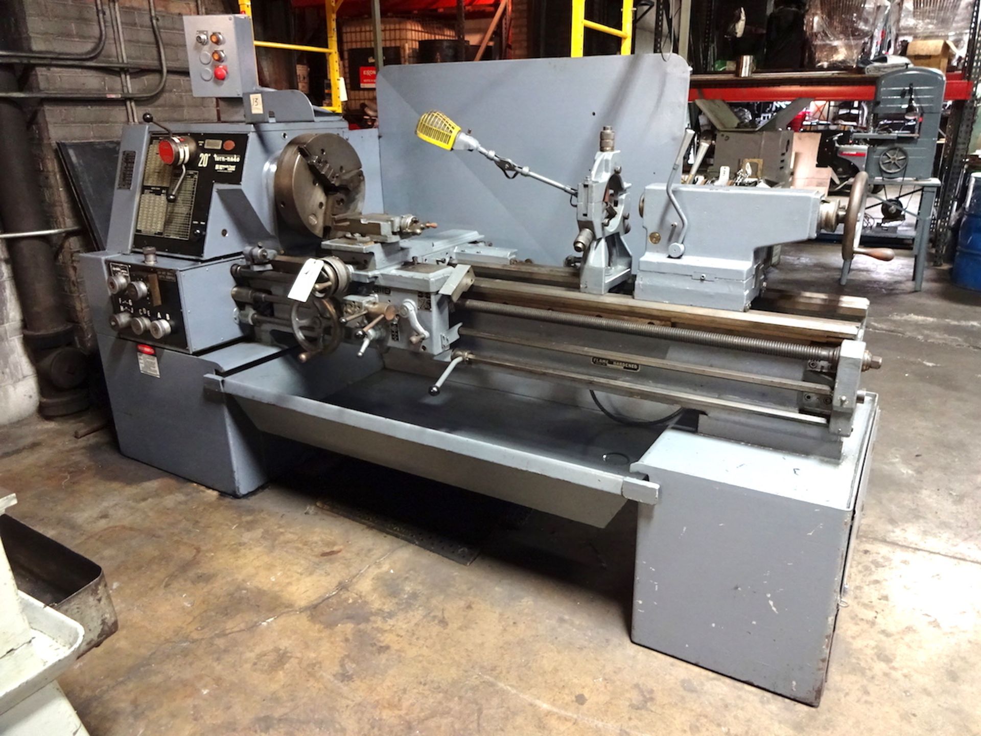 South Bend 20 in. x 60 in. Turn-Nado Engine Lathe, S/N GL2785, 15 in. 3-Jaw Chuck, Steady Rest