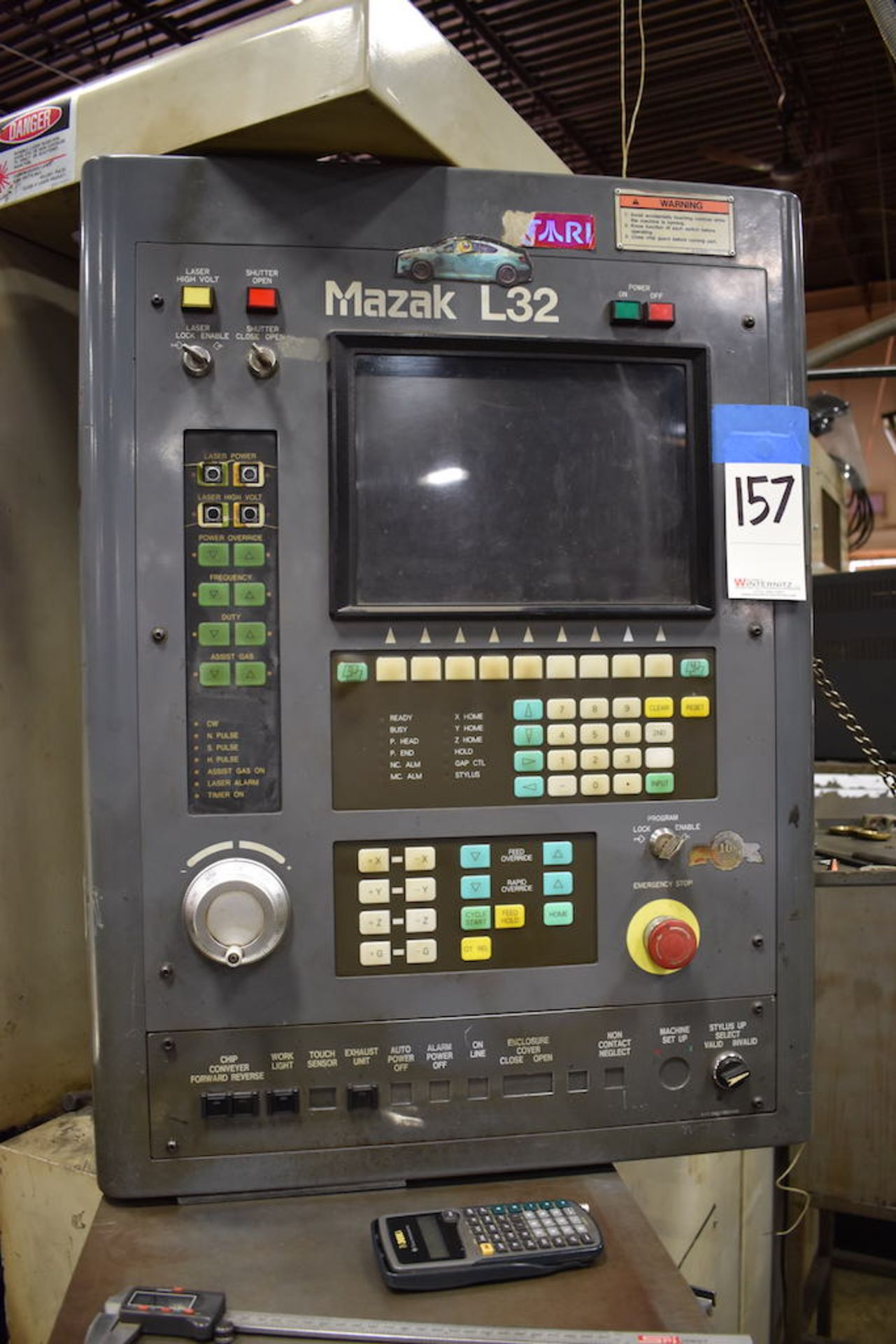 1996 Mazak Model Super Turbo X48HI-Pro Supercharged CNC Laser, S/N 120692, 2000 Watt, Mazak L-32 - Image 3 of 5