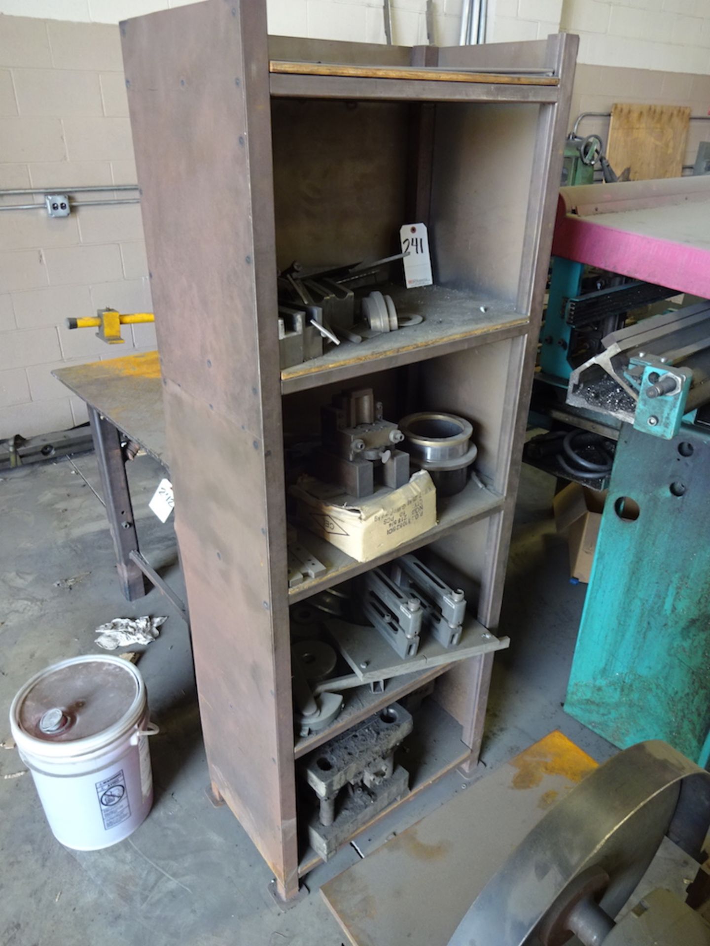 LOT: (2) Sections Steel Shelving with Contents