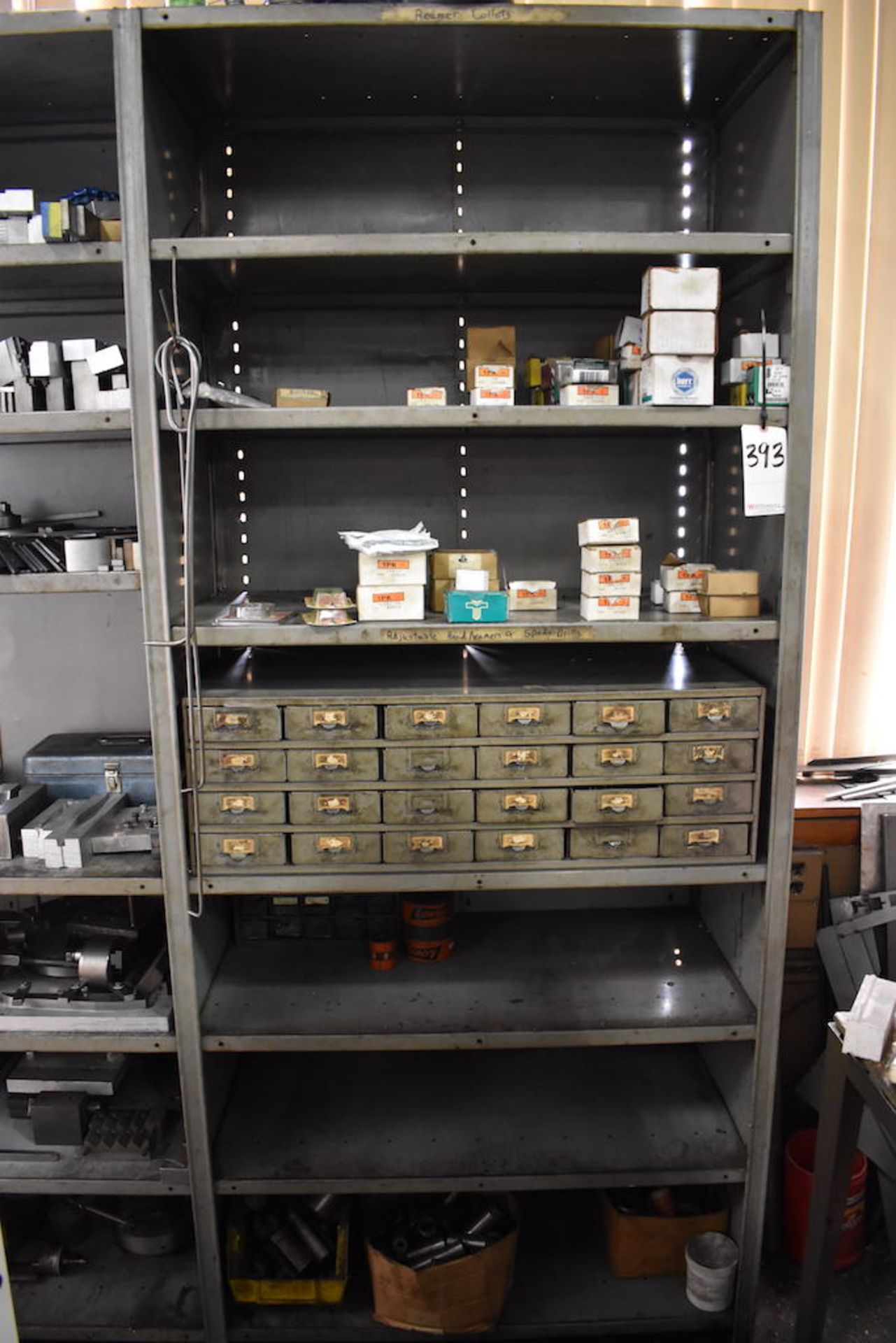 Lot: (2) Sections of Shelving with Contents