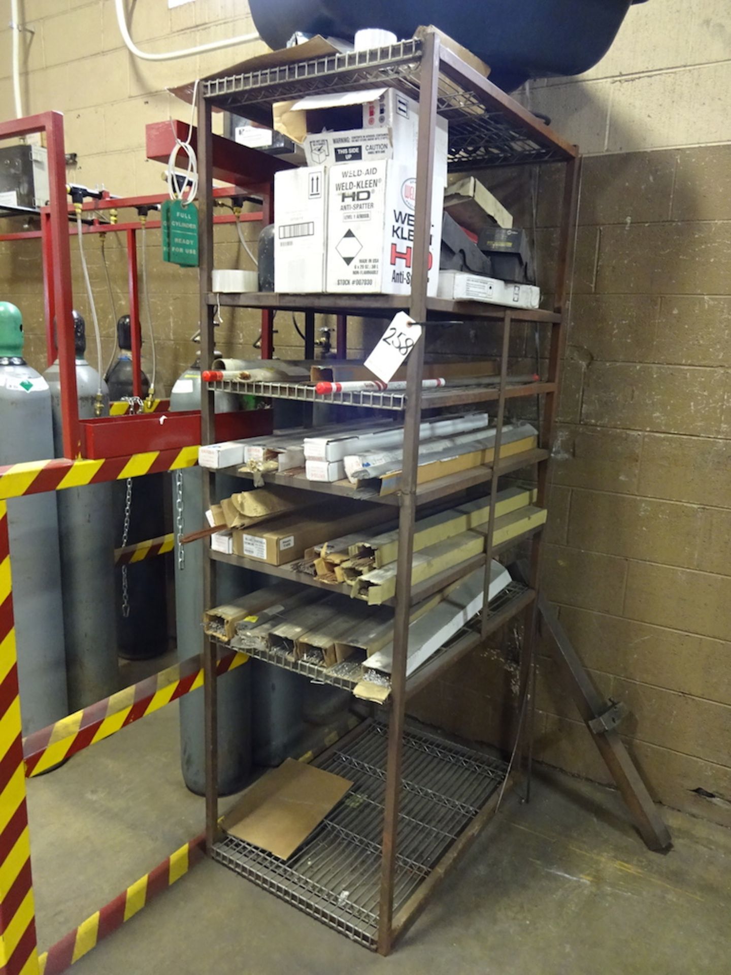 LOT: Rack with Assorted Welding Rod