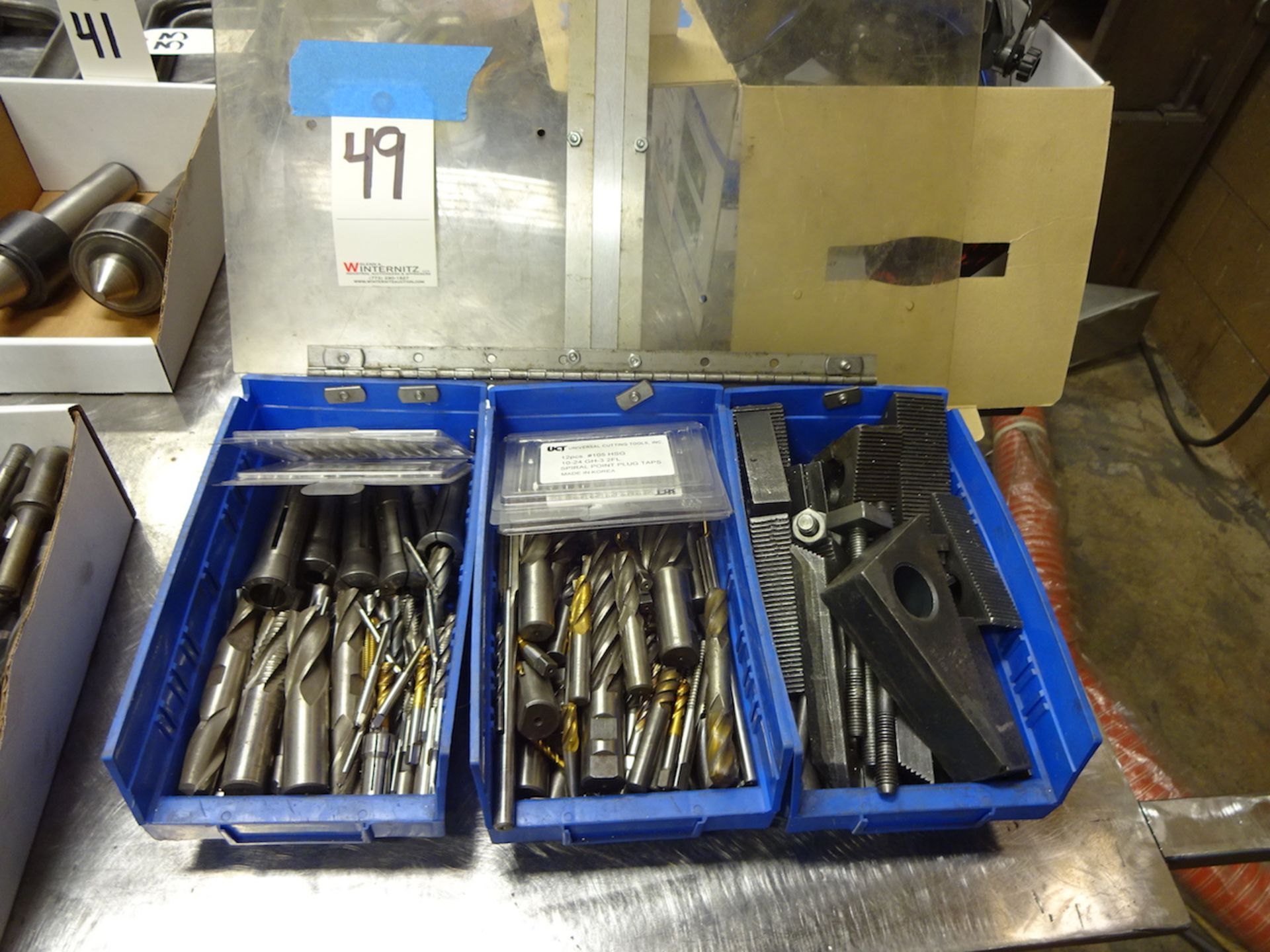 LOT: Assorted Milling Cutters & Hold Down Parts