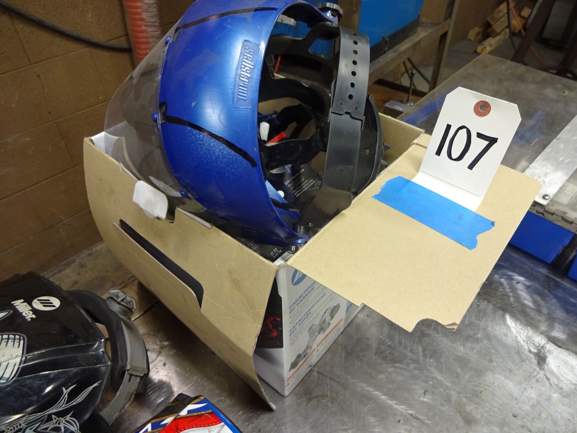 LOT: Welding Helmets, Respirators, Face Shields & Gloves