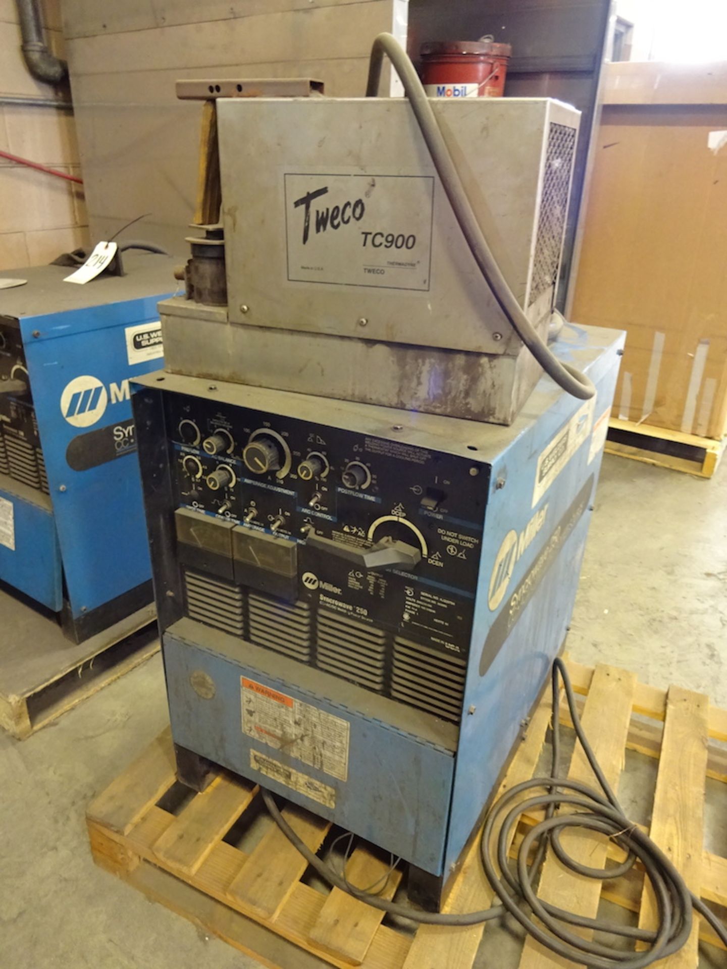 Miller Syncrowave 250 Welder, with Tweco Thermodyne Model TC900 Water Cooler