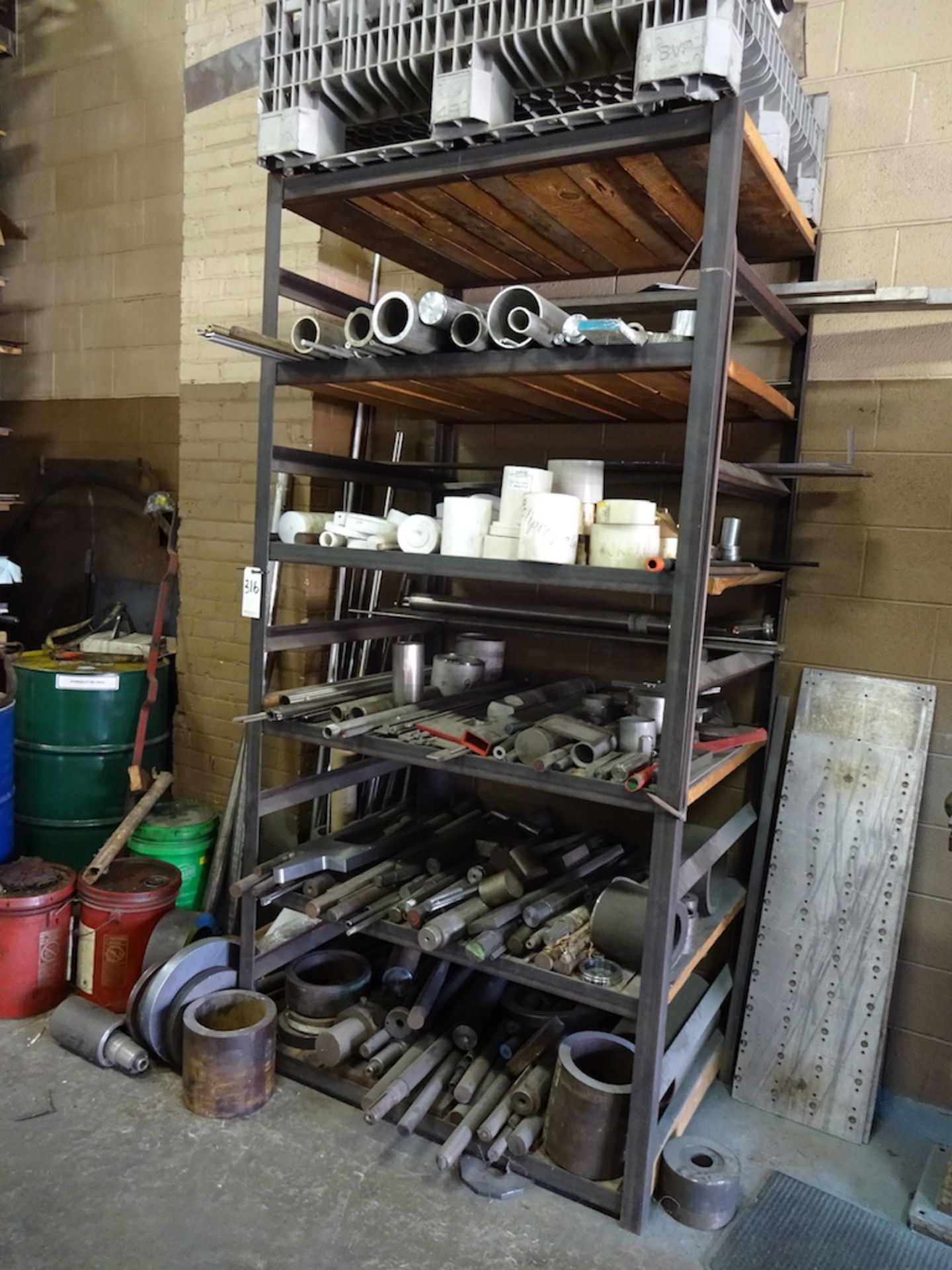 LOT: Steel Shelf with Contents